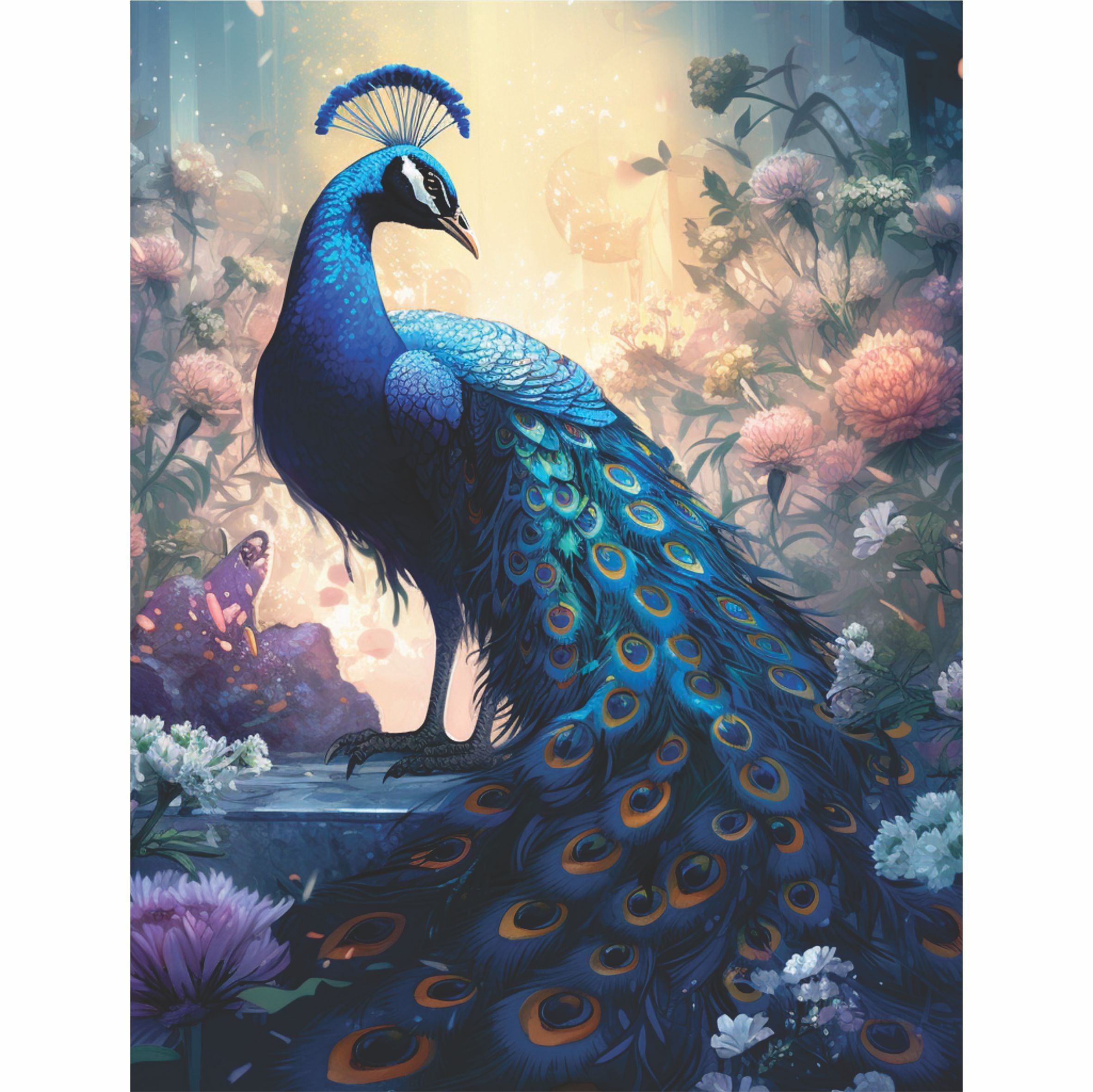 Beautiful Peacocks Rice Paper, 20.32 x 26.67 cm - for Decoupage Furniture Crafts