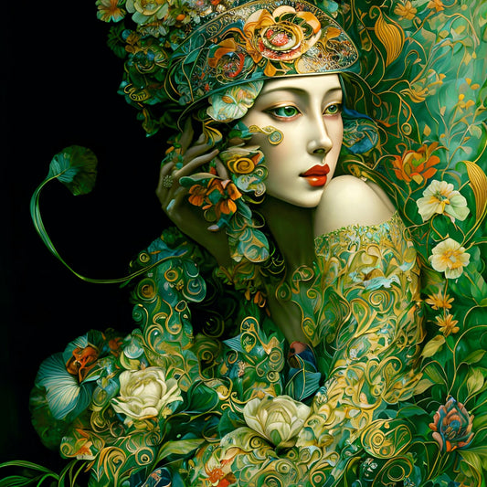 Decoupage Rice Paper (2 pc) - 2 surreal women for Furniture Poster Craft Decoupage by CRAFT KREATIVELY
