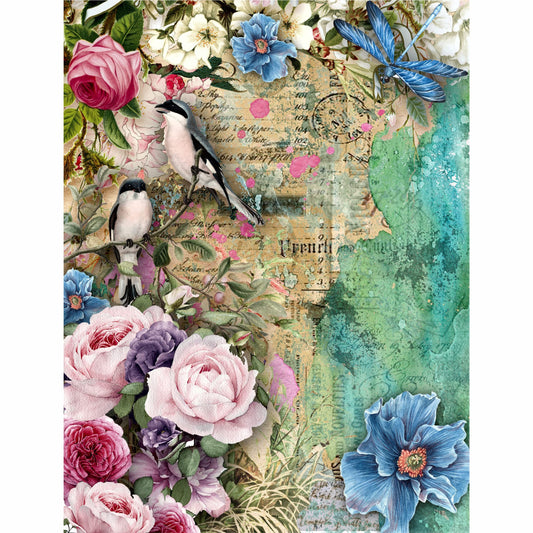 Rose Theme Rice Paper, 20 x 26,6cm (6pc) - 6 Designs for Scrapbooking Cards Crafts, Decoupage by CRAFT KREATIVELY