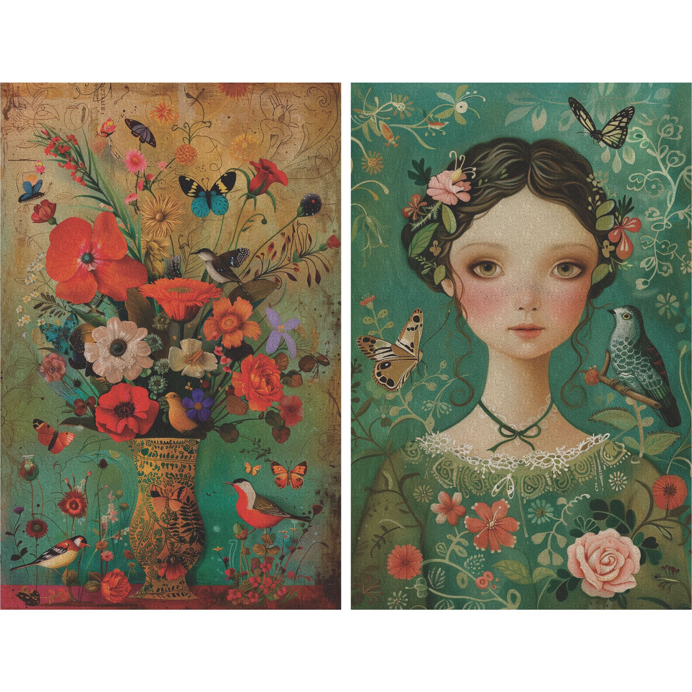 Ladies Decoupage Rice Paper, 20.32 x 26.67 cm - for Decoupage Scrapbooking Crafts