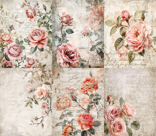 Mixed Up Rice Papers – Decoupage Paper 6x Designs for Collage, Mixed Media, Card Making & Crafts, Decoupage by CRAFT KREATIVELY