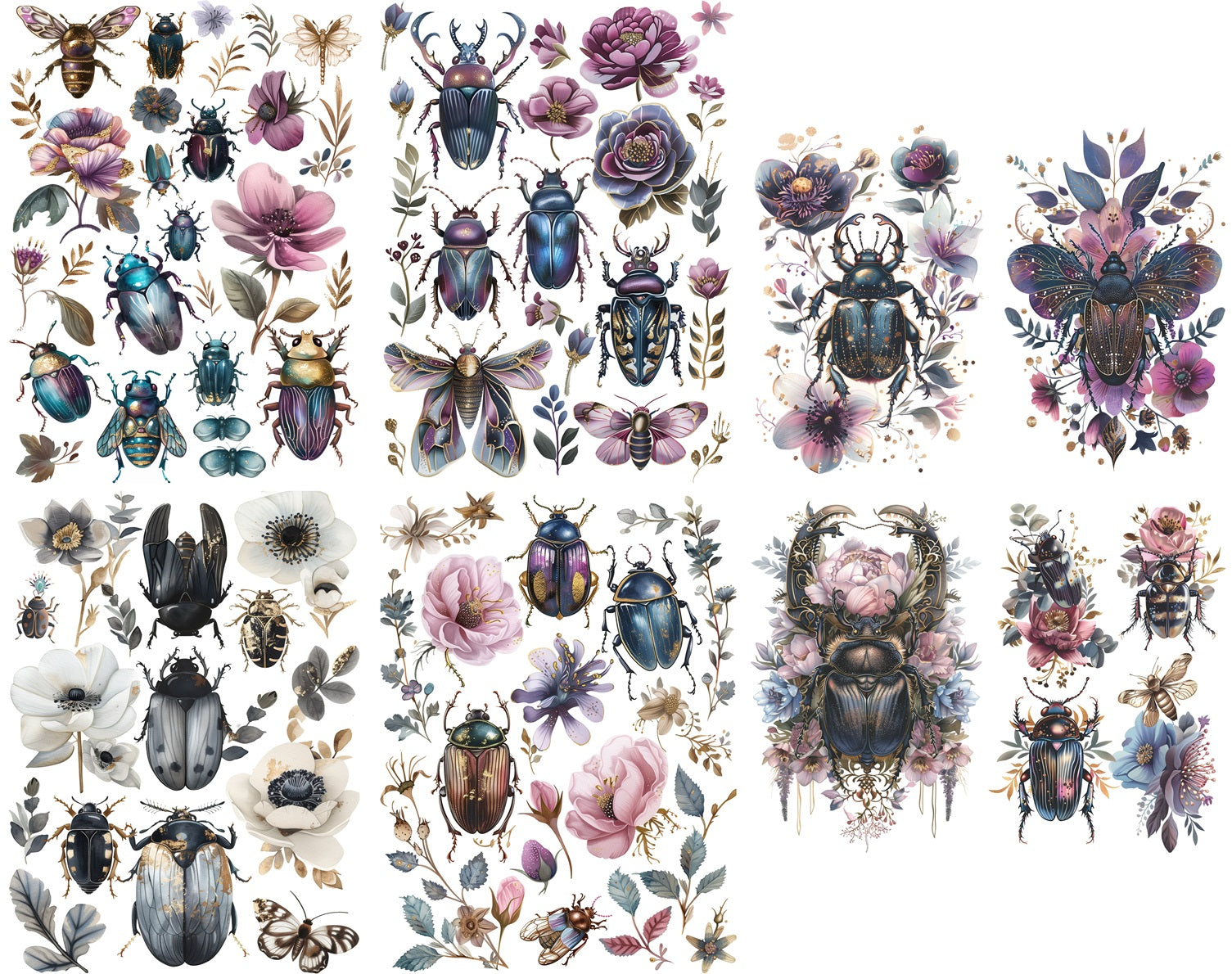 Bugs Decoupage Rice Paper, 20.32 x 26.67 cm - for Decoupage Scrapbooking Craft