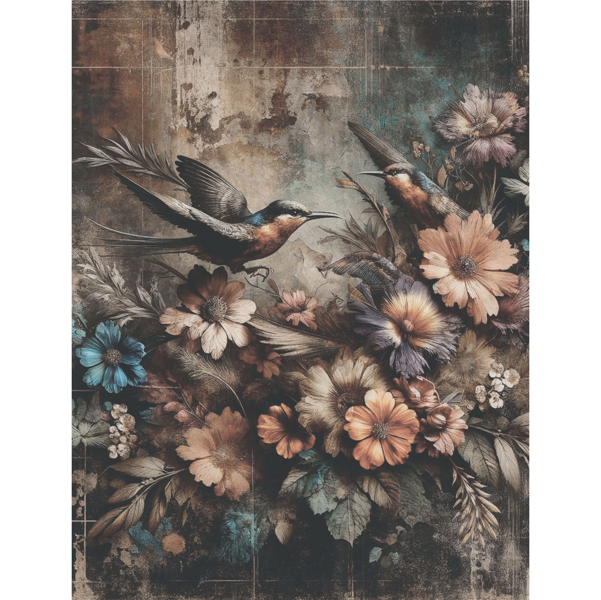 Birds Rice Paper, 20.32 x 26.67 cm - for Decoupage Scrapbooking Cards Crafts