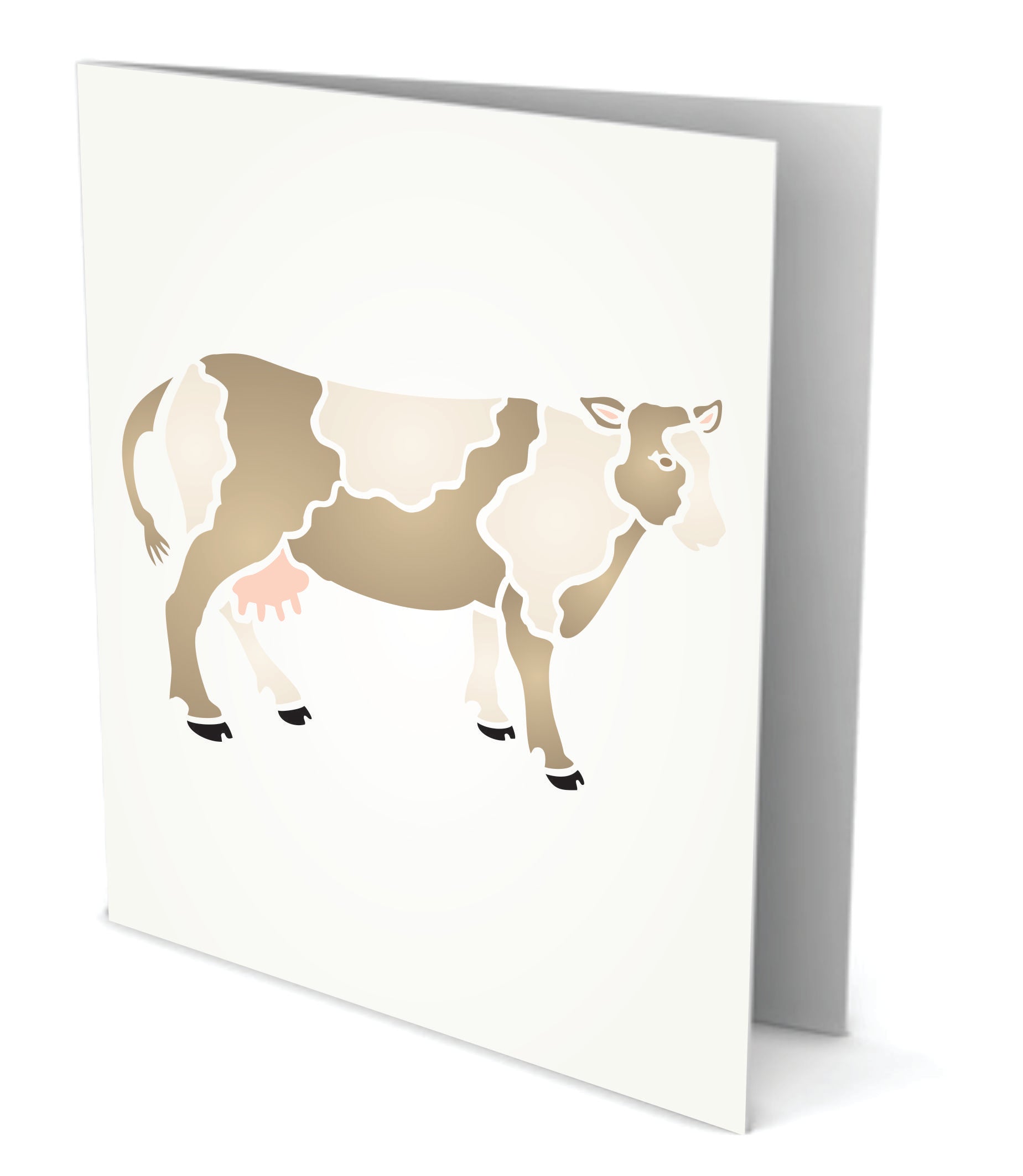 Cow Stencil, 16.51 x 11.43 cm - Decorative Farm Animals