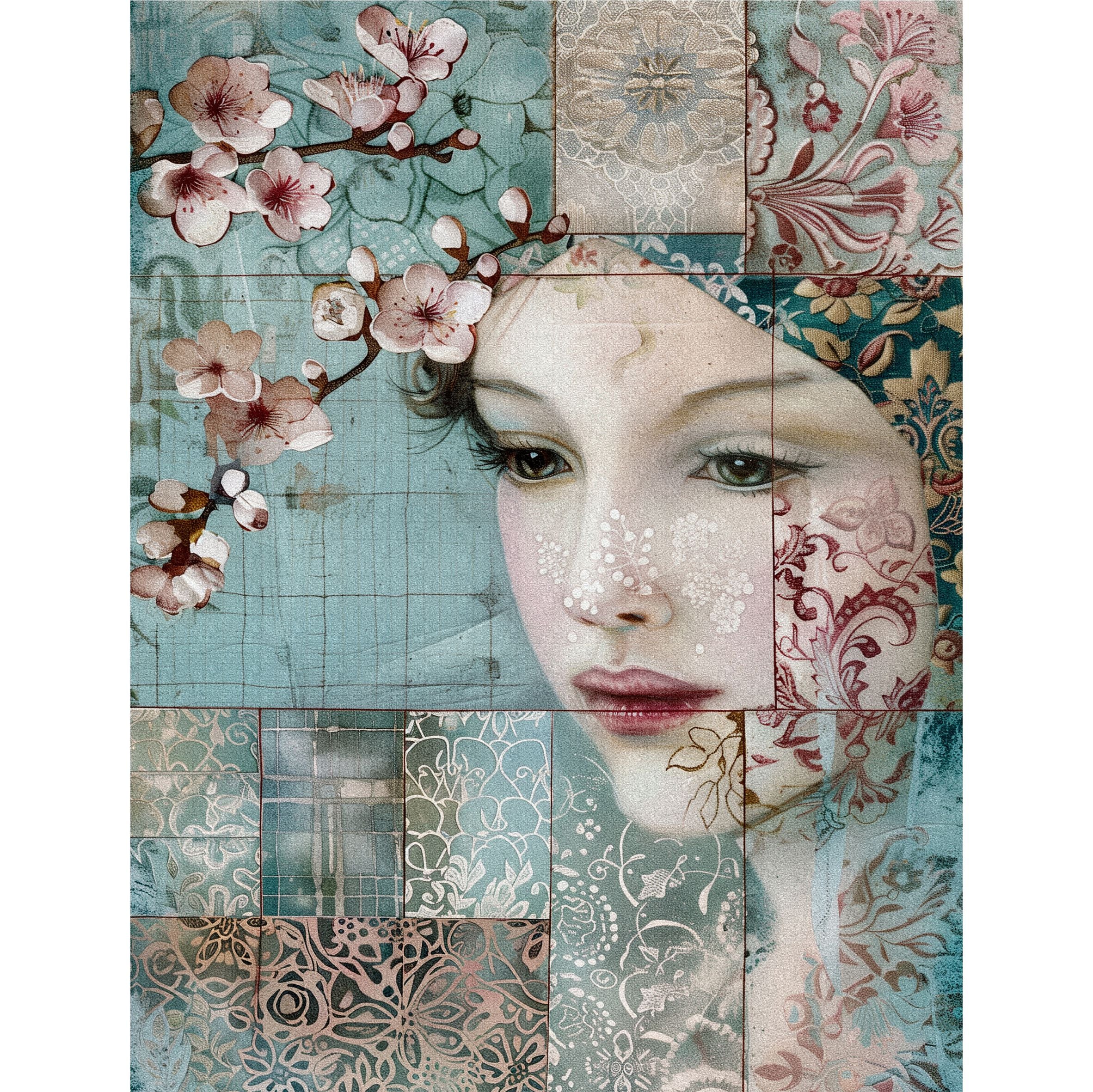 Sakura Decoupage Rice Paper, 20.32 x 26.67 cm - for Scrapbooking Cards Crafts