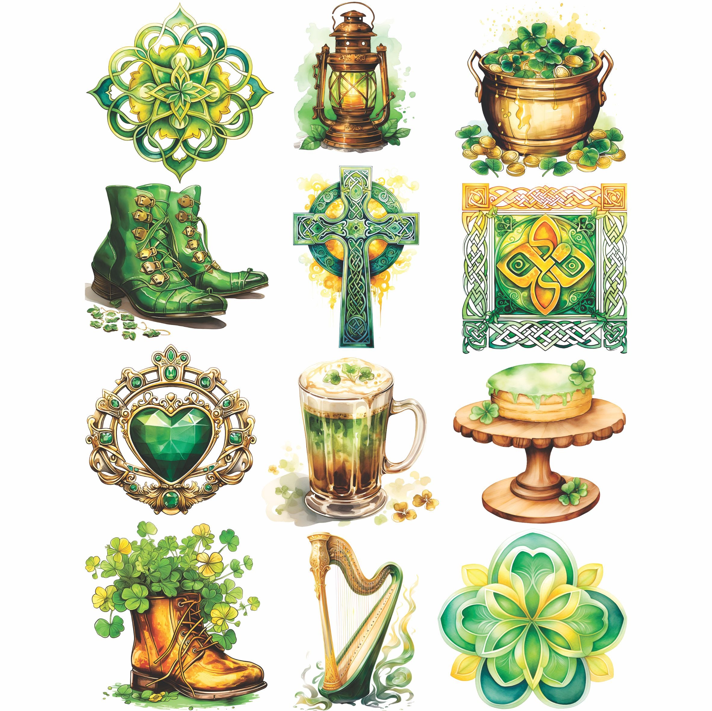 St Patricks Collection Rice Paper, 20.32 x 26.67 cm - for Decoupage Furniture Craft