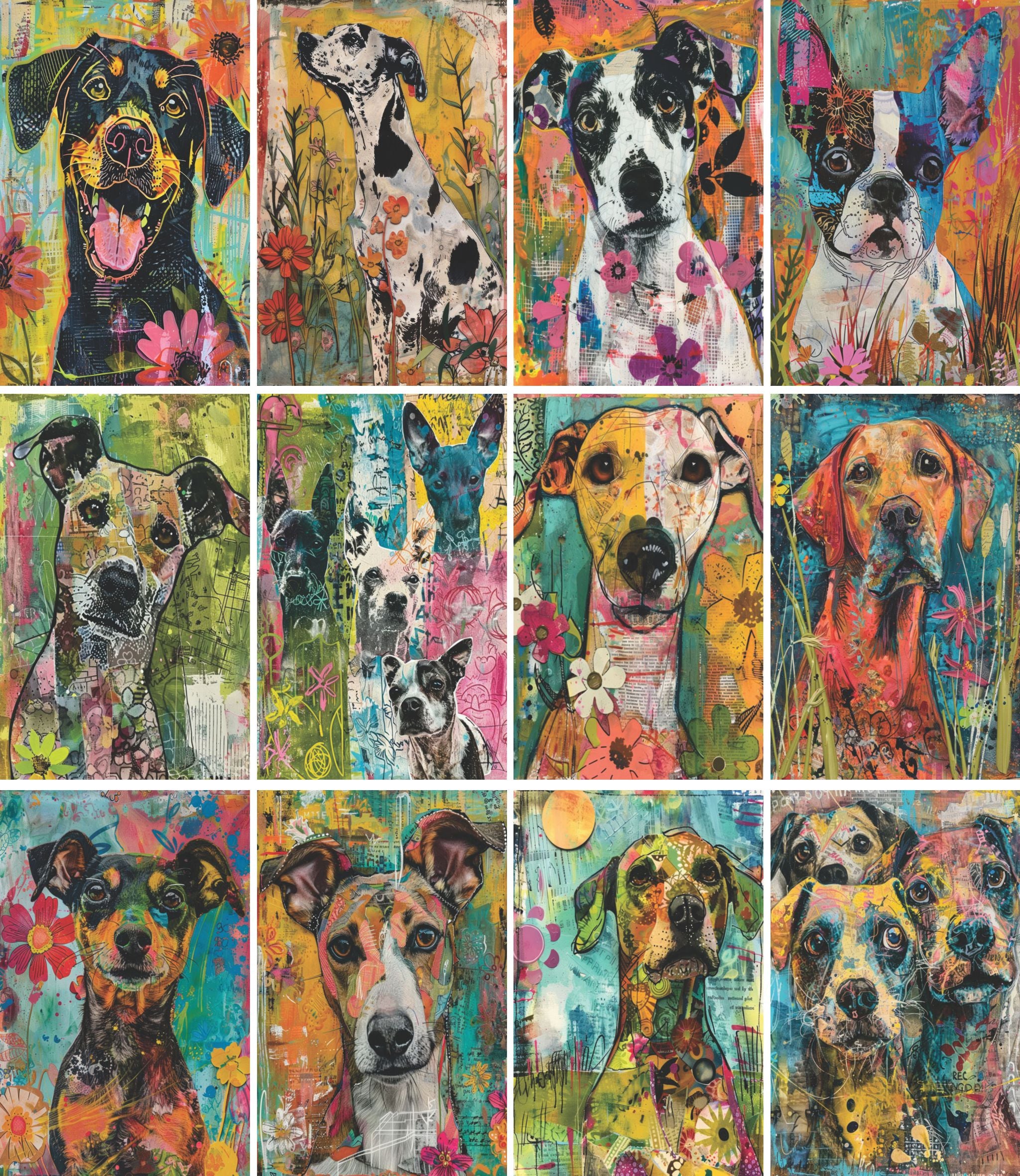 Dogs Decoupage Rice Paper, 20.32 x 26.67 cm - for Decoupage Scrapbooking Crafts
