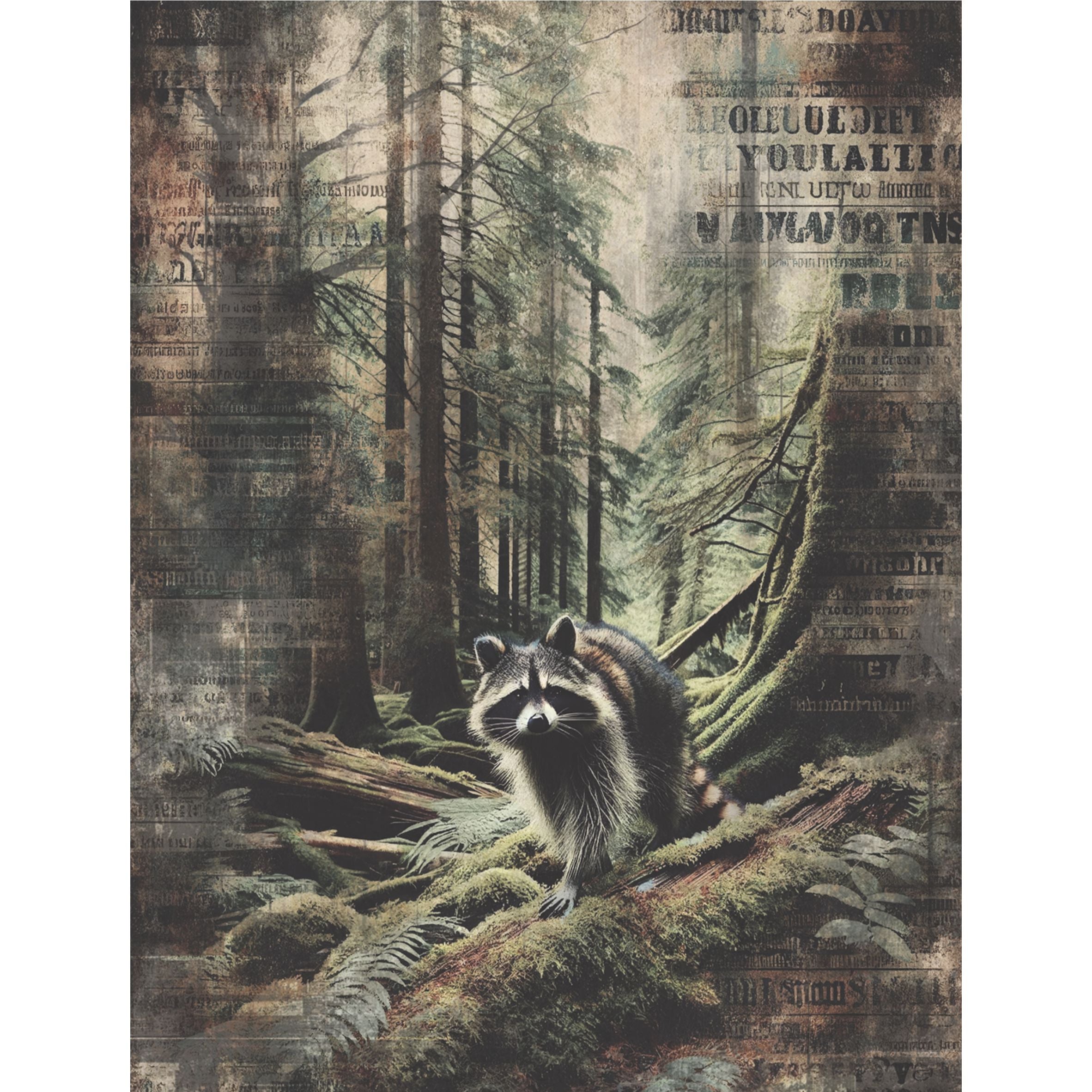 Forest Animals Rice Paper, 20.32 x 26.67 cm - for Decoupage Scrapbooking Cards Crafts