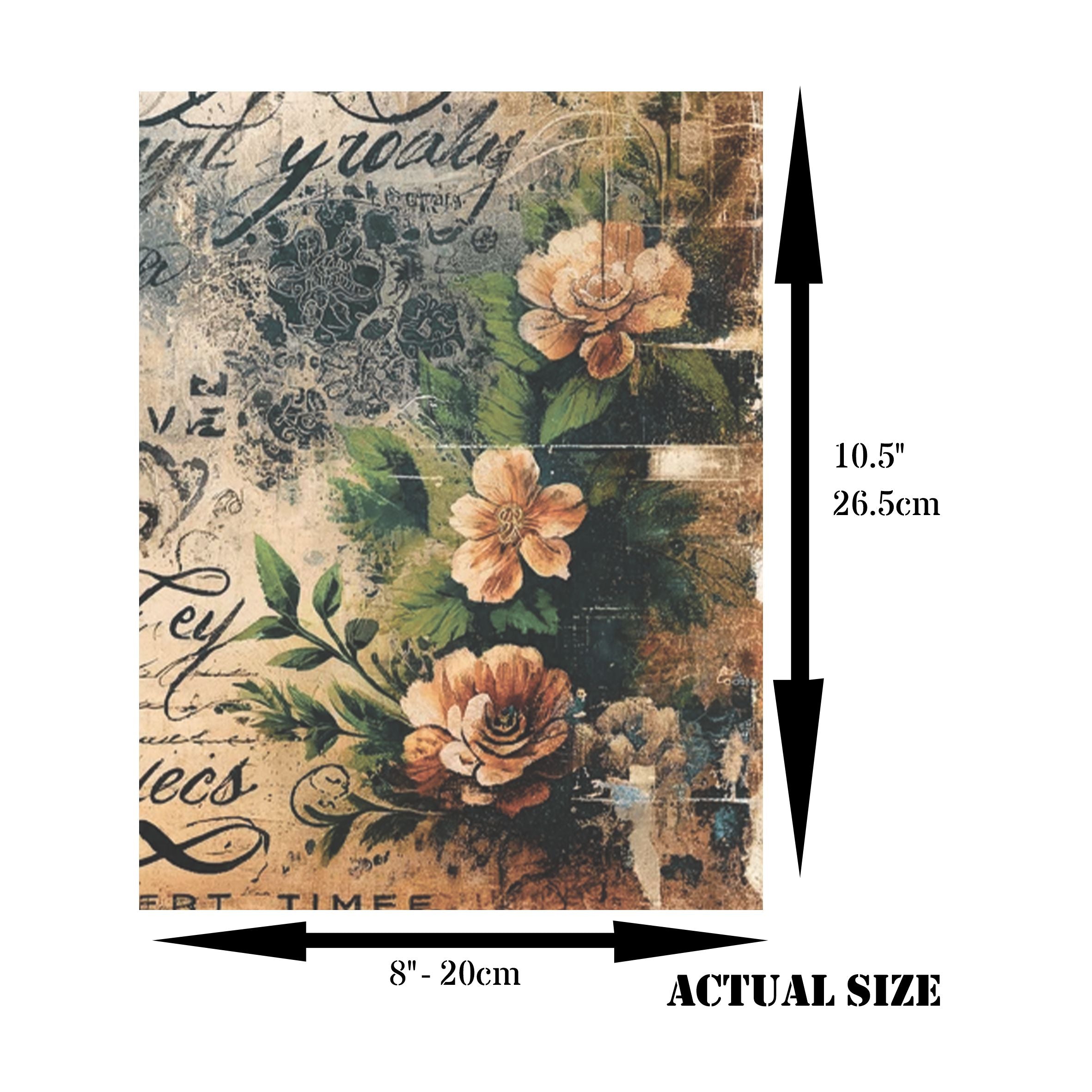 Coffee Rice Paper, 20.32 x 26.67 cm - for Decoupage Scrapbooking Cards Crafts