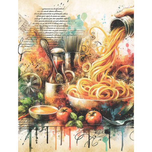 Pasta Rice Paper, 20.32 x 26.67 cm - for Decoupage Scrapbooking Cards Crafts