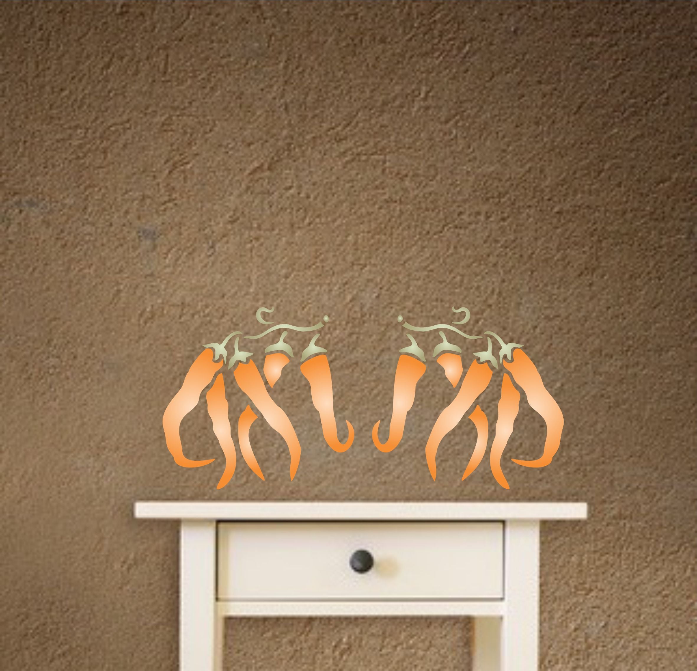 Chili Pepper Stencil, 11.43 x 11.43 cm - Classic Vegetable Chilli