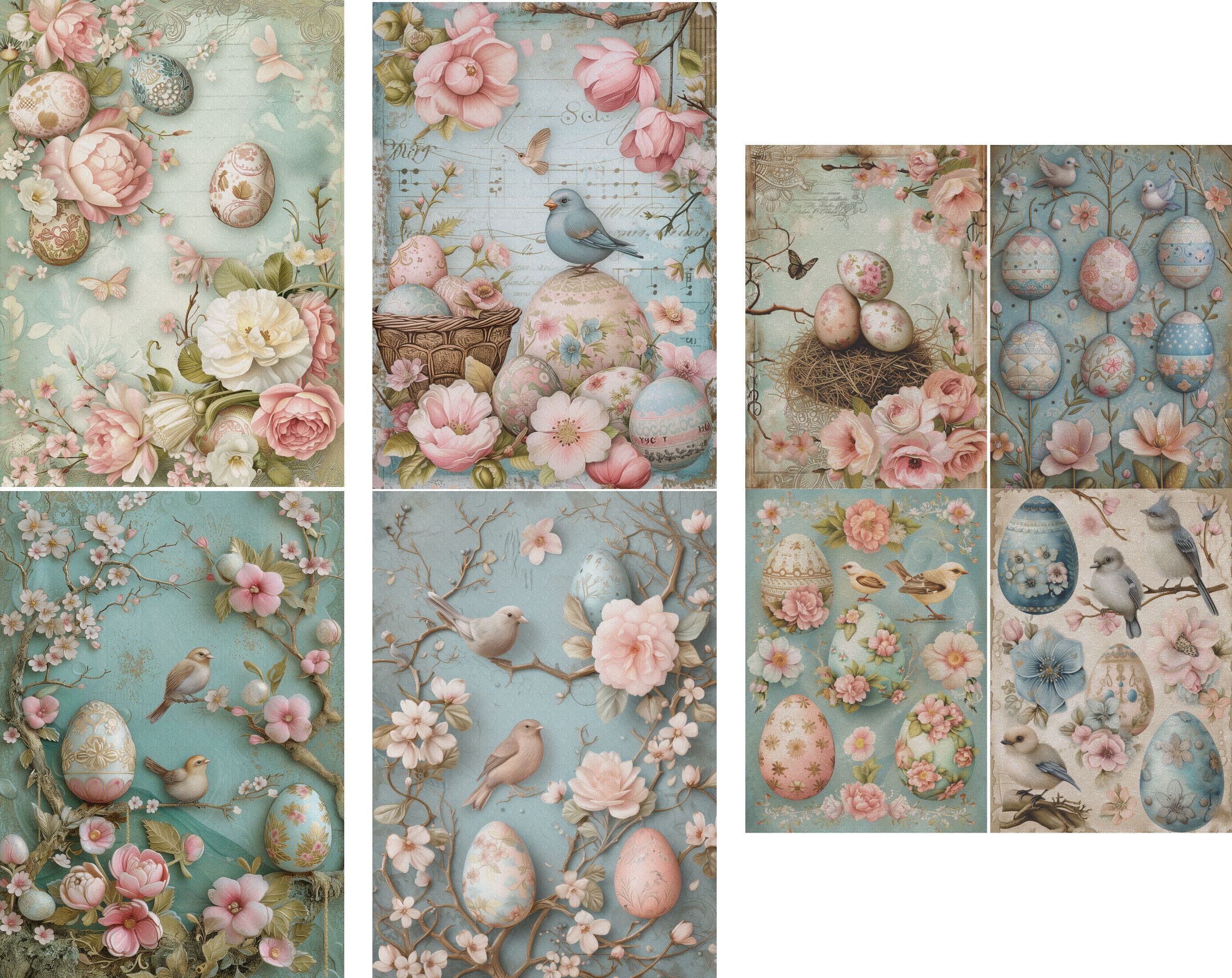 Easter Decoupage Rice Paper, 20.32 x 26.67 cm - for Scrapbooking Cards Crafts