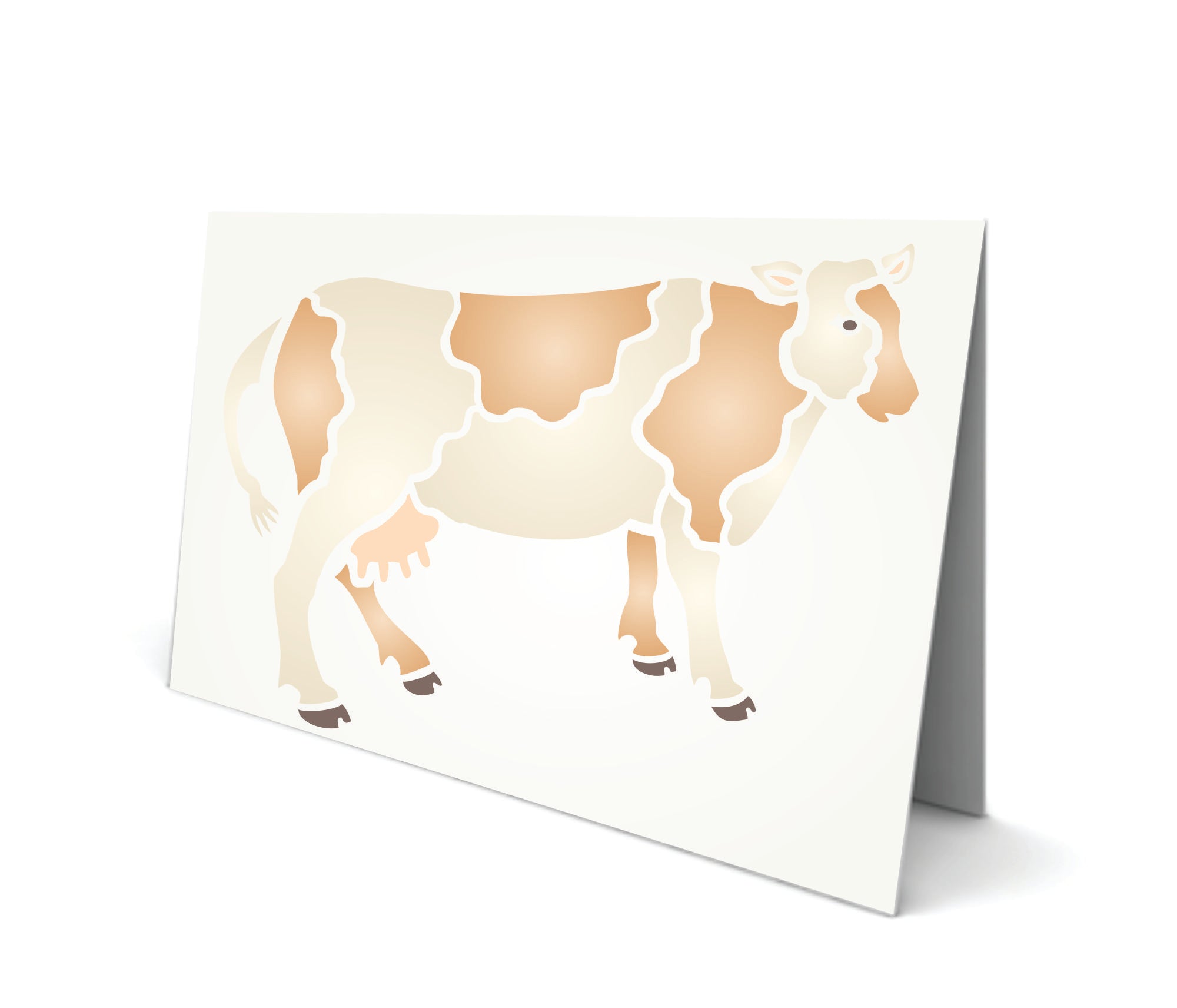 Cow Stencil, 16.51 x 11.43 cm - Decorative Farm Animals