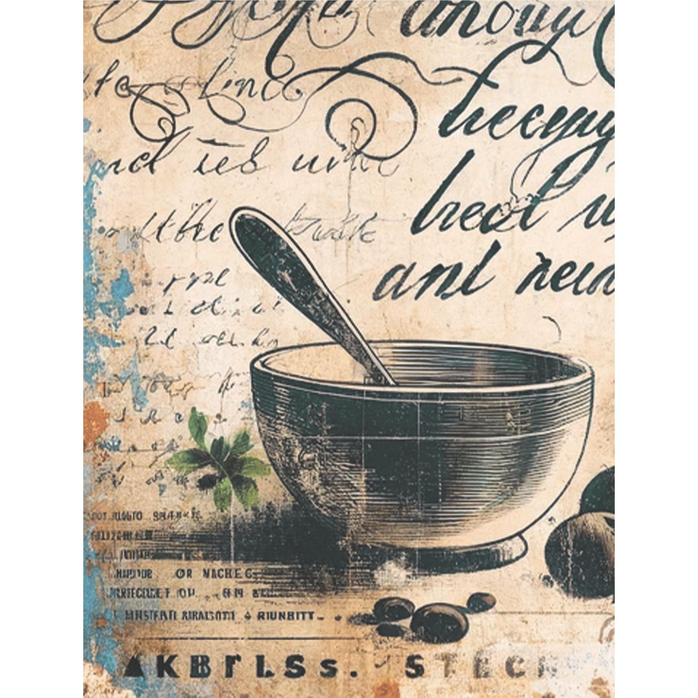 Coffee Rice Paper, 20.32 x 26.67 cm - for Decoupage Scrapbooking Cards Crafts