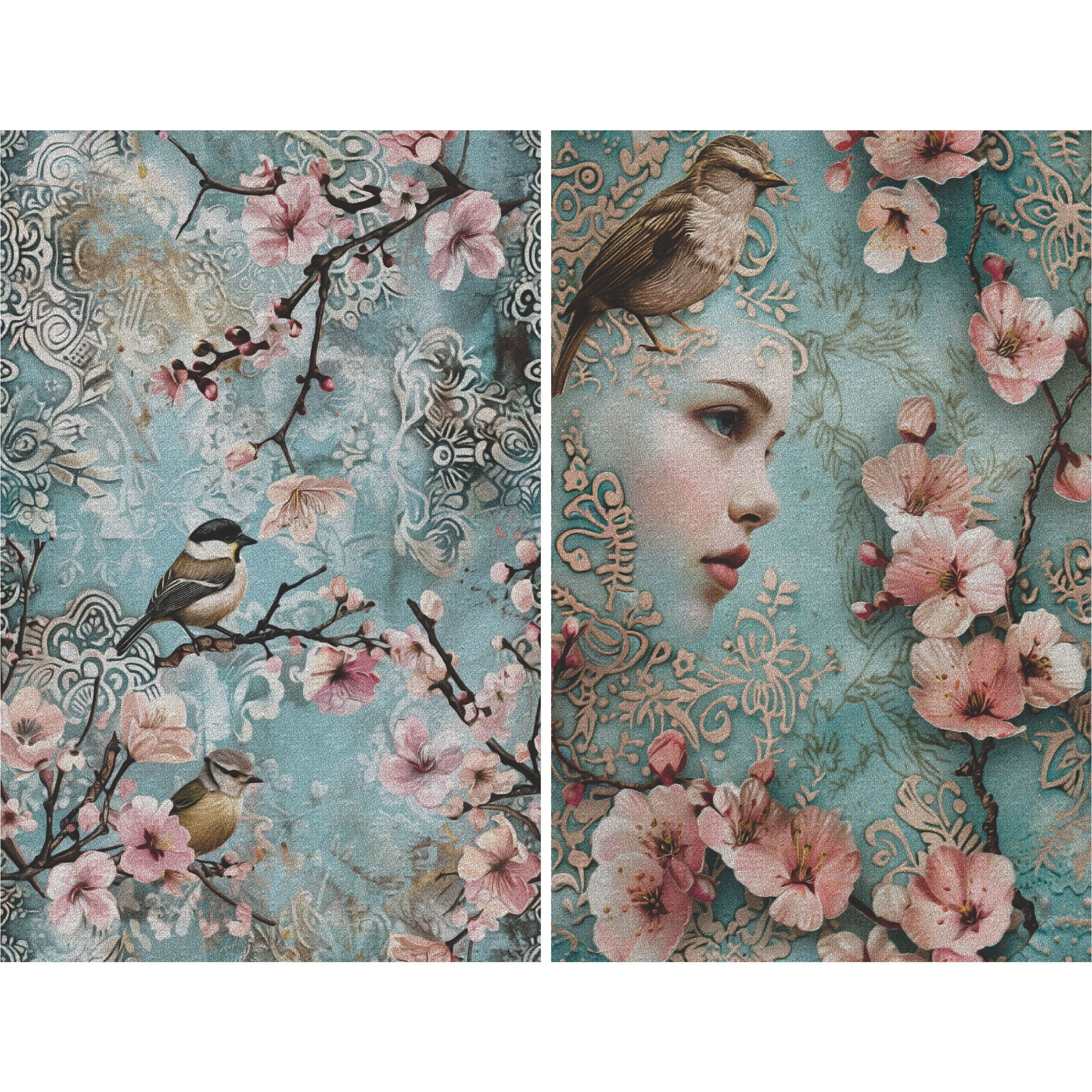 Sakura Decoupage Rice Paper, 20.32 x 26.67 cm - for Scrapbooking Cards Crafts