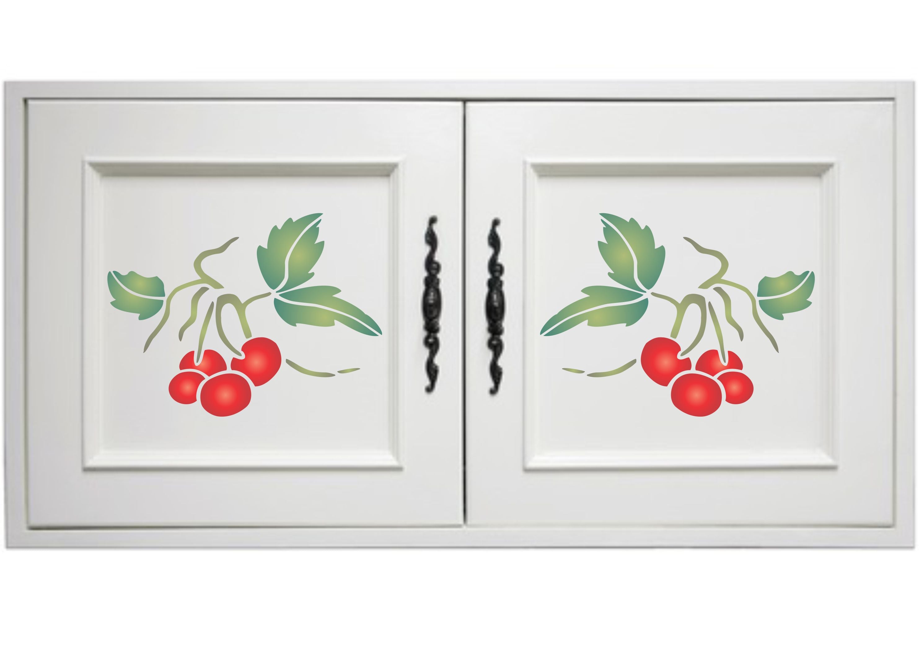 Cherry Stencil, 15.24 x 11.43 cm - Classic Fruit Red Cherry