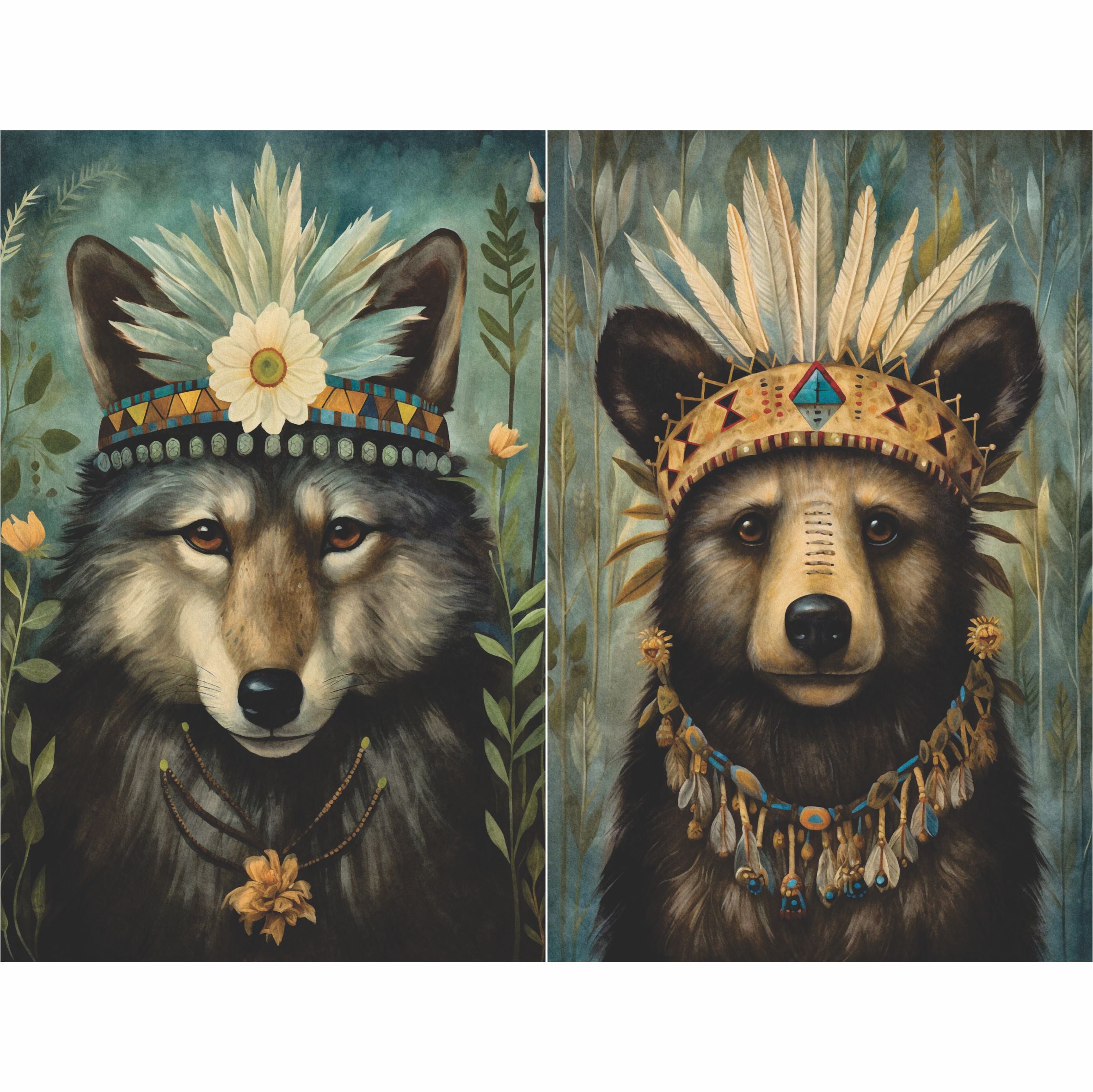 Bohemian Cards Rice Paper, 20.32 x 26.67 cm - Boho for Decoupage Furniture Crafts