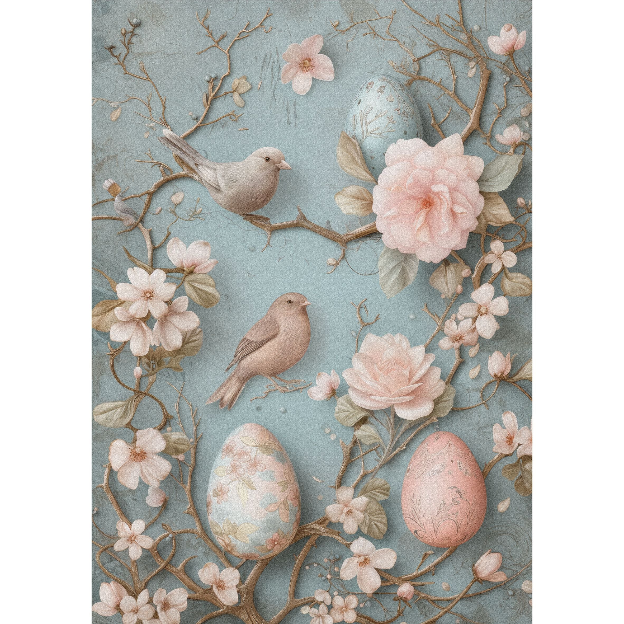 Easter Decoupage Rice Paper, 20.32 x 26.67 cm - for Scrapbooking Cards Crafts