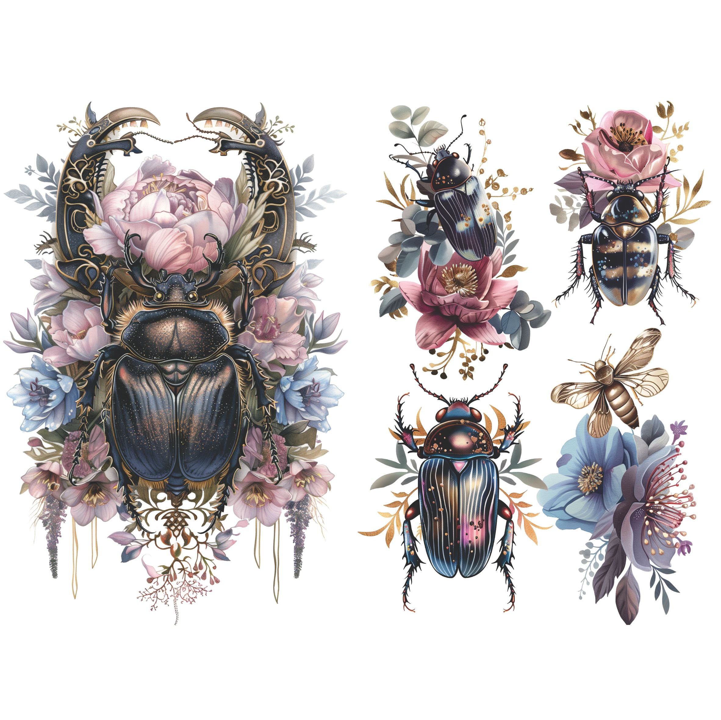 Bugs Decoupage Rice Paper, 20.32 x 26.67 cm - for Decoupage Scrapbooking Craft