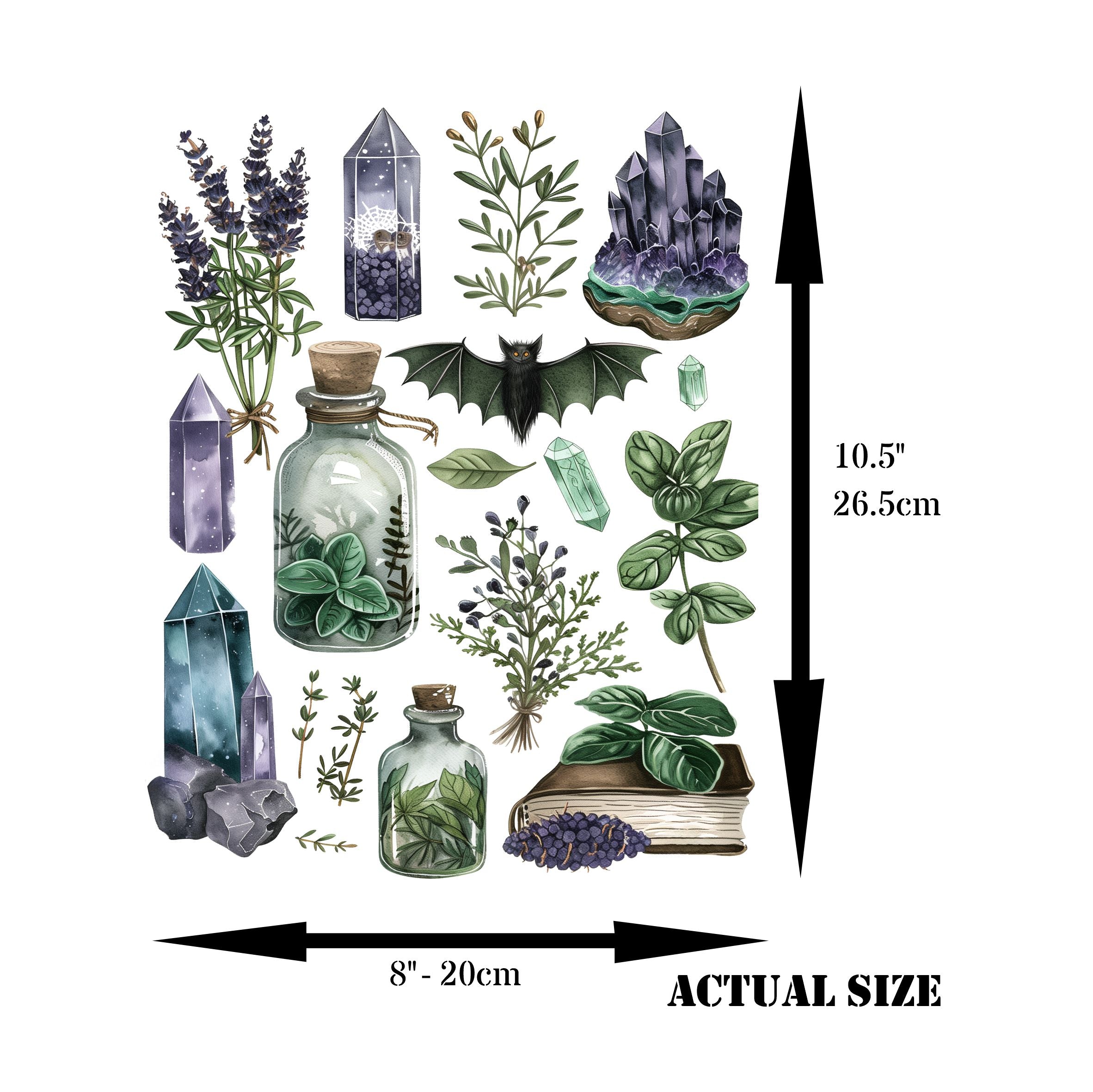 Witchy Decoupage Rice Paper, 20.32 x 26.67 cm - for Decoupage Scrapbooking Craft