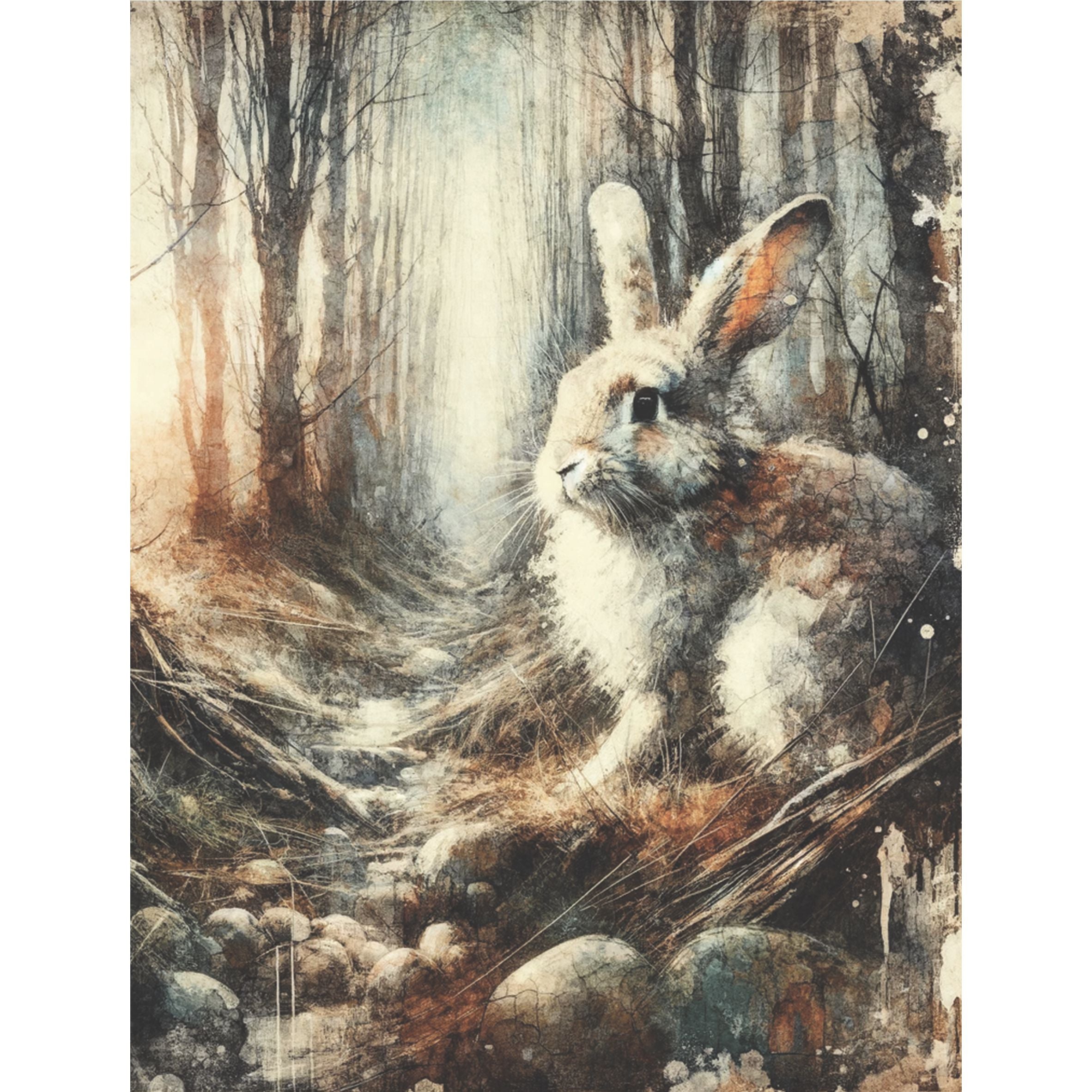 Forest Animals Rice Paper, 20.32 x 26.67 cm - for Decoupage Scrapbooking Cards Crafts