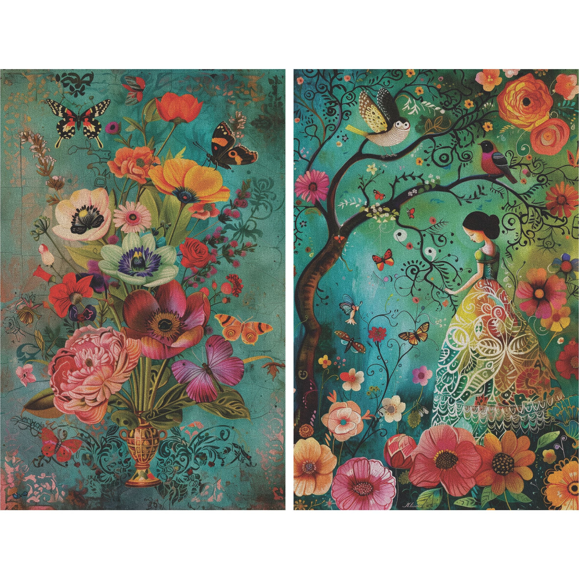 Ladies Decoupage Rice Paper, 20.32 x 26.67 cm - for Decoupage Scrapbooking Crafts