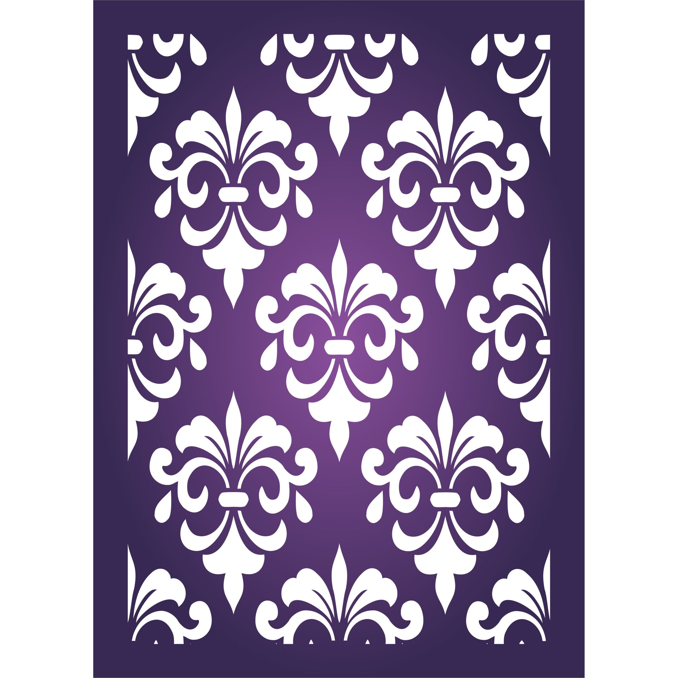Damask Layering Stencil, 11.43 x 16.51 cm- Flower Mask use to Add Texture