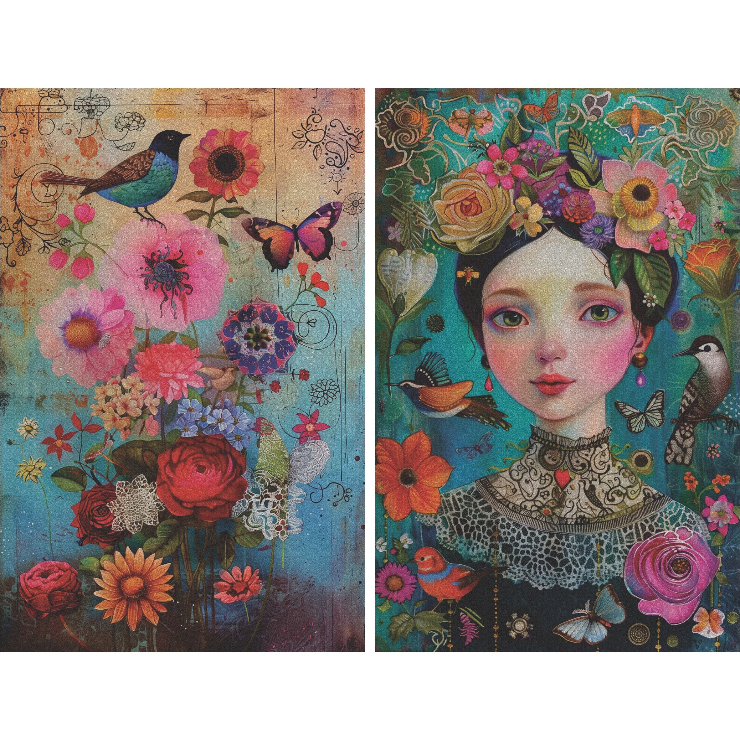 Ladies Decoupage Rice Paper, 20.32 x 26.67 cm - for Decoupage Scrapbooking Crafts