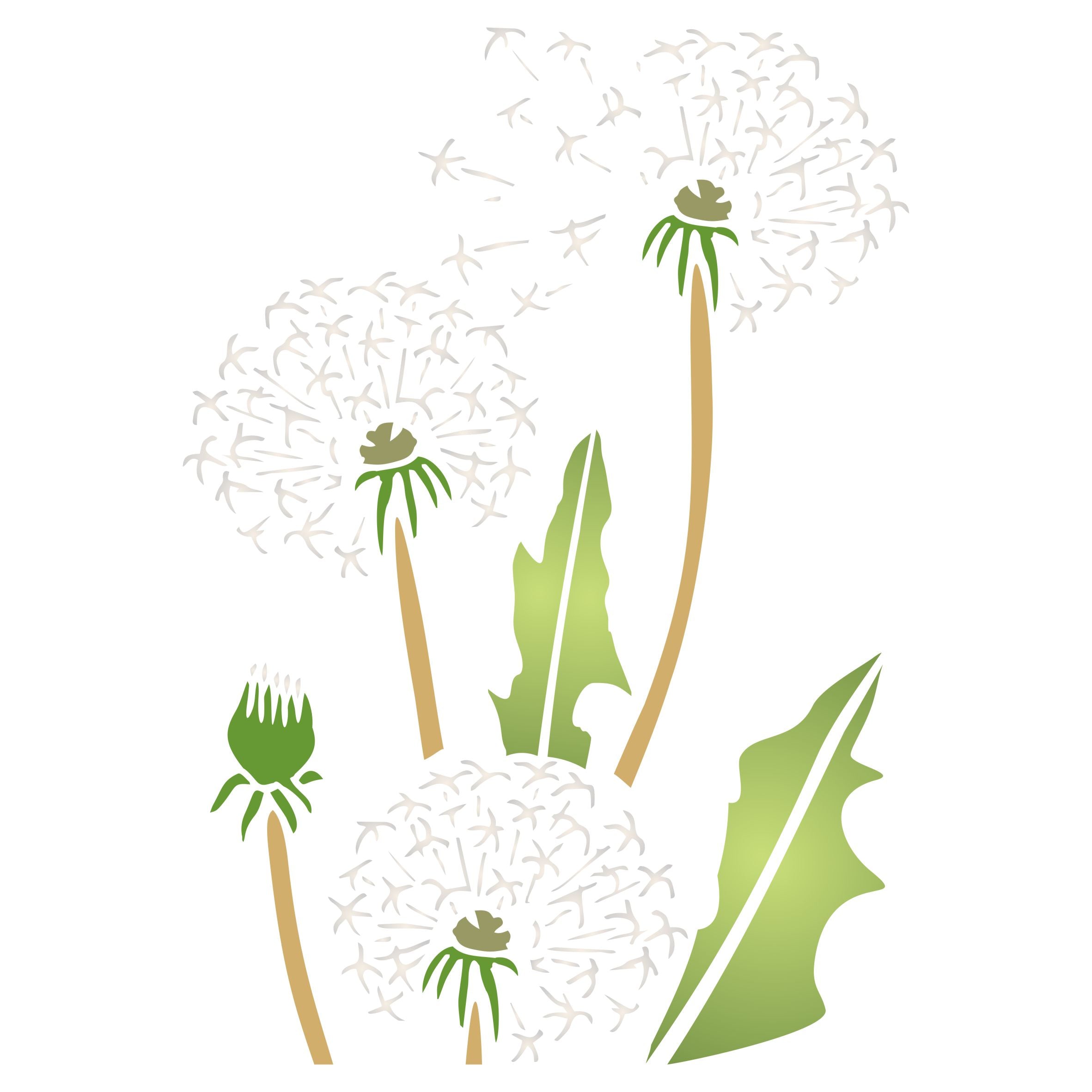 DandiClocks Layering Stencil, 11.43 x 16.51 cm - Dandelion Puff Mask use to Add Texture