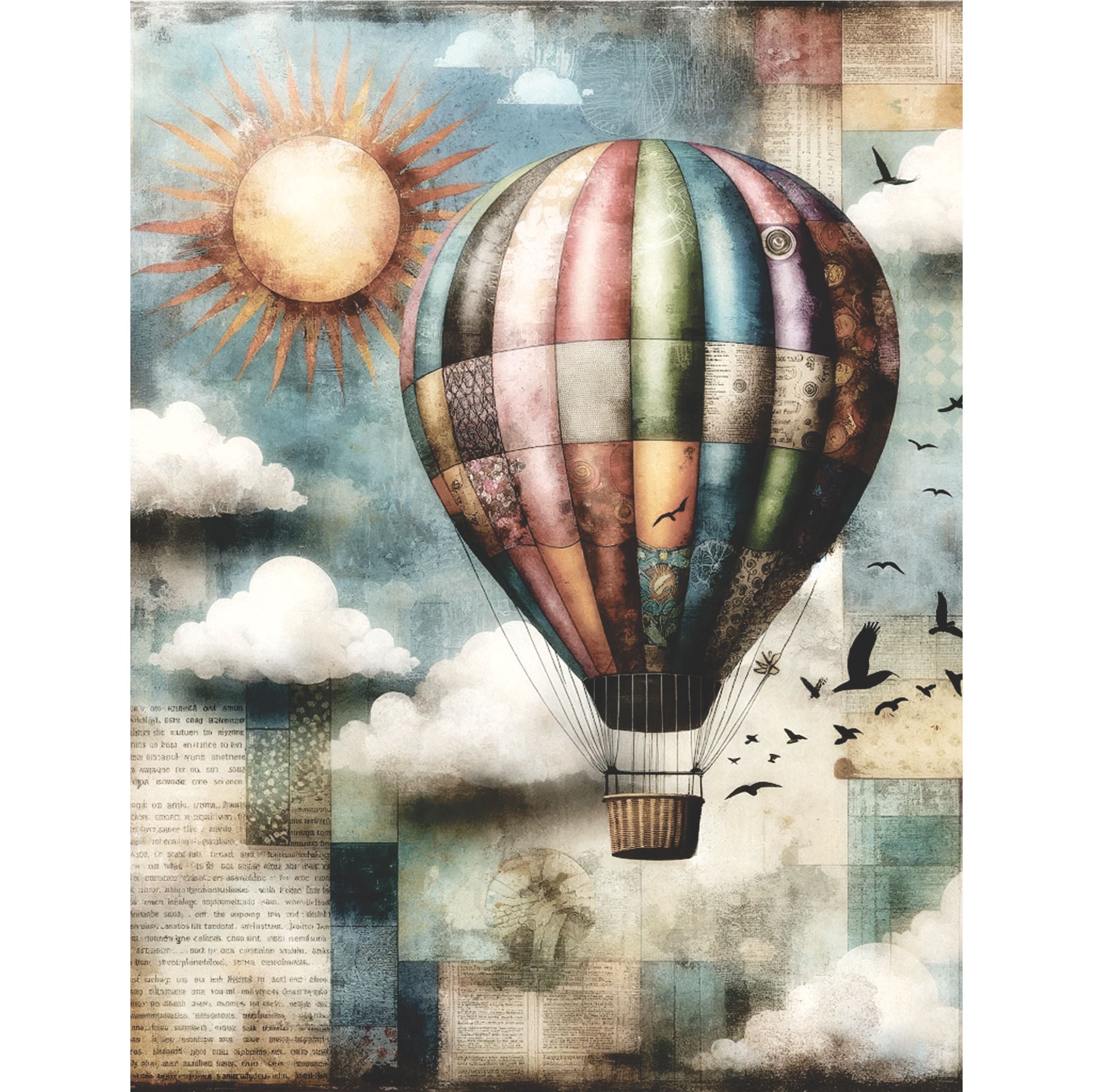 Gothic Sky Rice Paper, 20.32 x 26.67 cm - for Decoupage Scrapbooking Cards Crafts