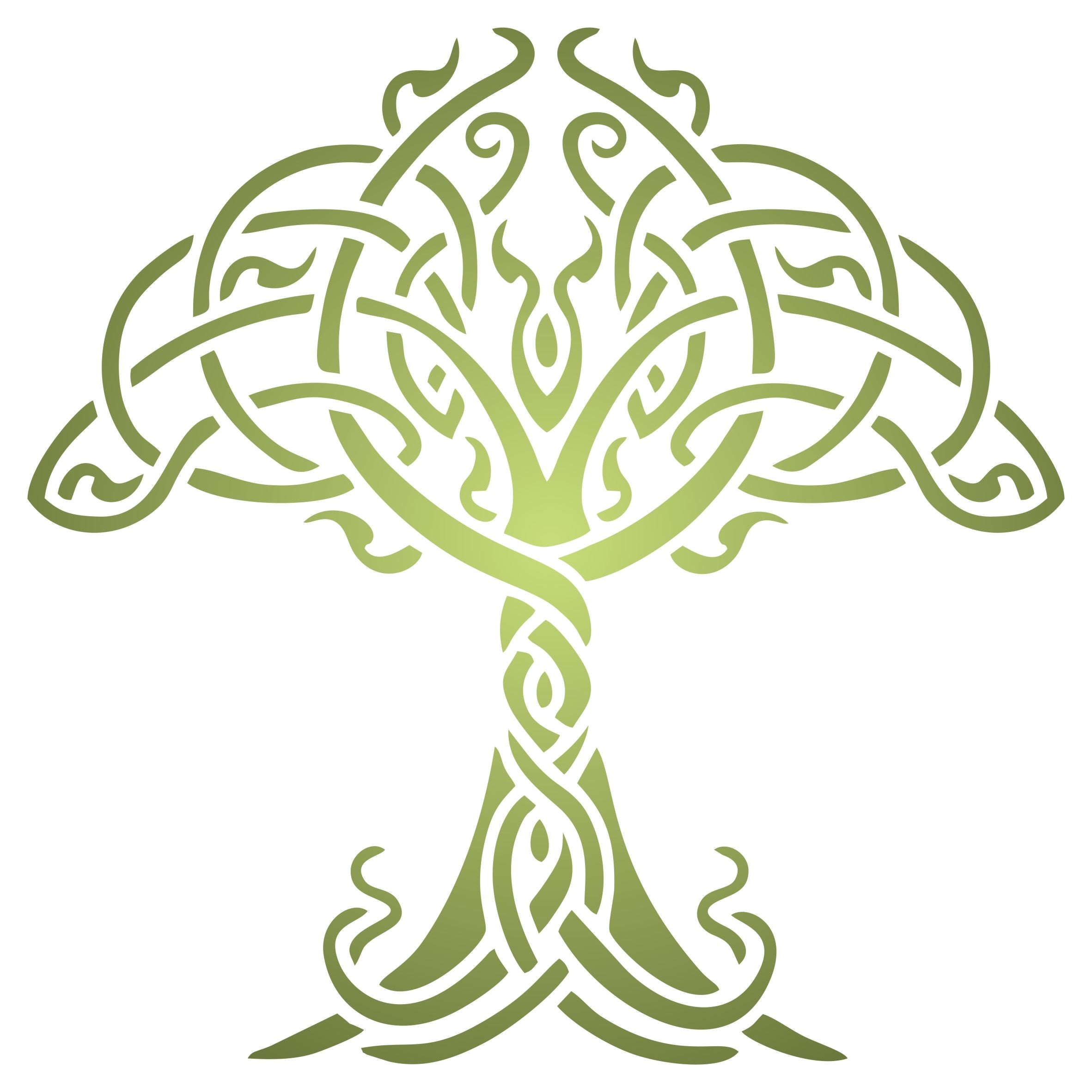 Celtic Tree of Life Stencil - Traditional Irish Knotwork Tree Design