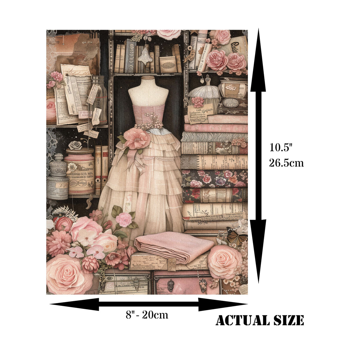 Seamstress Decoupage Rice Paper, 20.32 x 26.67 cm - for Scrapbooking Cards Crafts