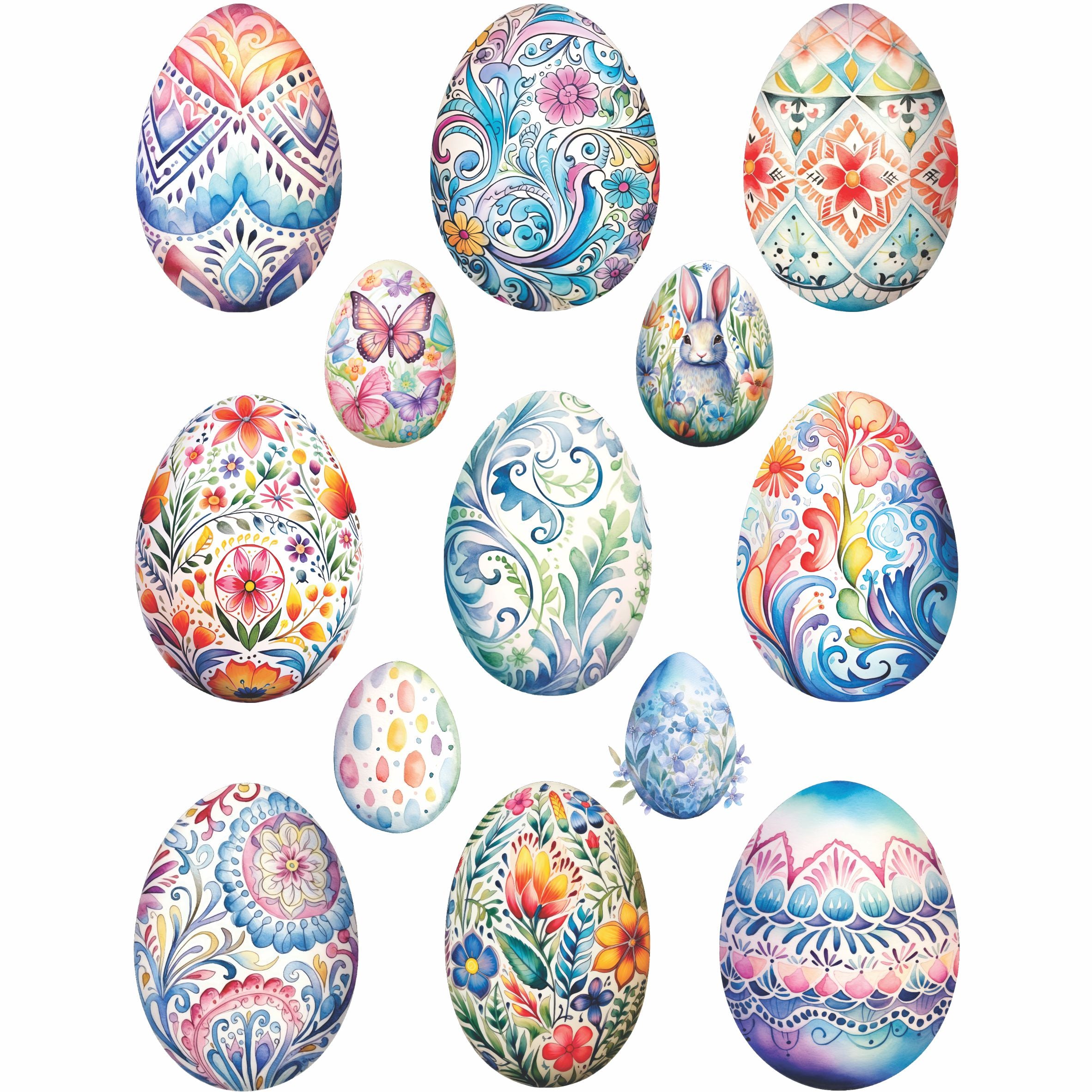 Easter Eggs Rice Paper, 8 x 10.5 inch - for Decoupage Furniture Crafts