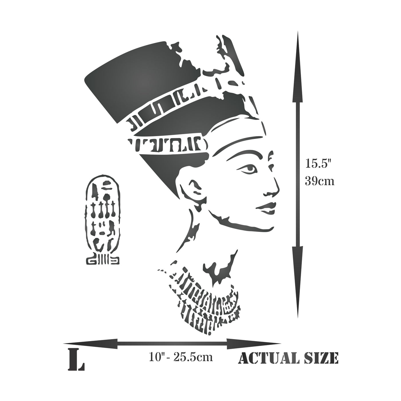 Nefertiti Stencil - Classic Egyptian Queen Statue