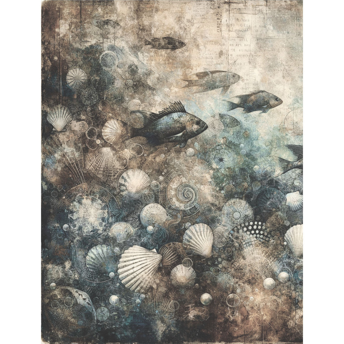 Reef Rice Paper, 20.32 x 26.67 cm - for Decoupage Scrapbooking Cards Crafts