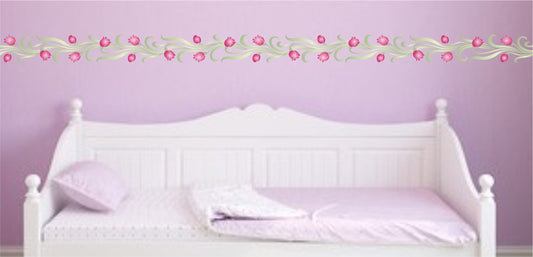 Tulip Stencil, 30.48 x 6.35 cm - Classic Border Flower