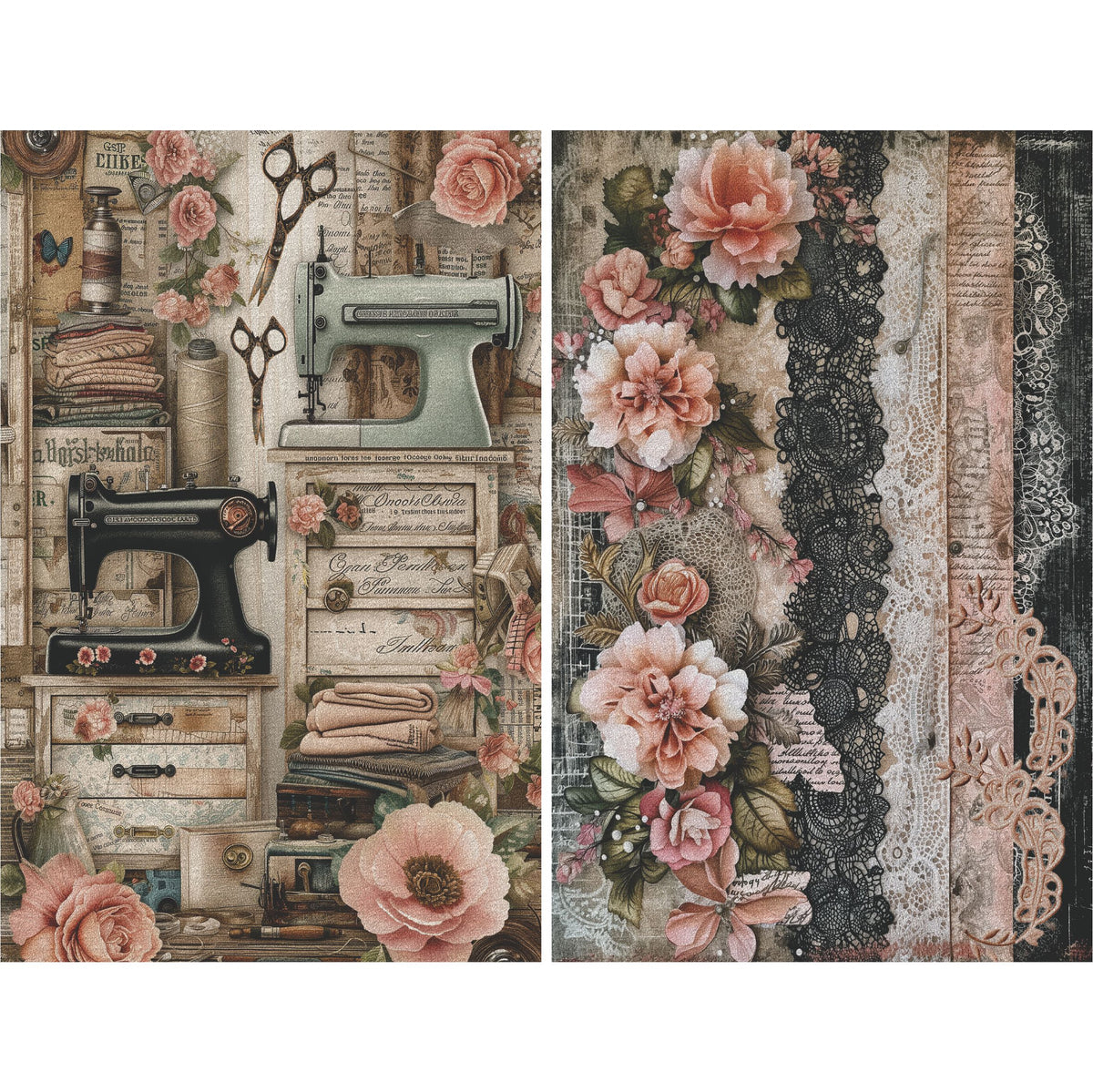 Seamstress Decoupage Rice Paper, 20.32 x 26.67 cm - for Scrapbooking Cards Crafts
