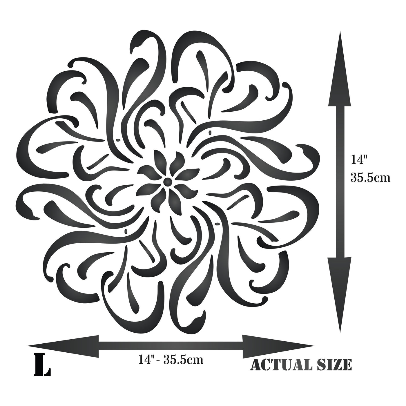 Flower Mandala Stencil - Floral Flowers Flora Plants