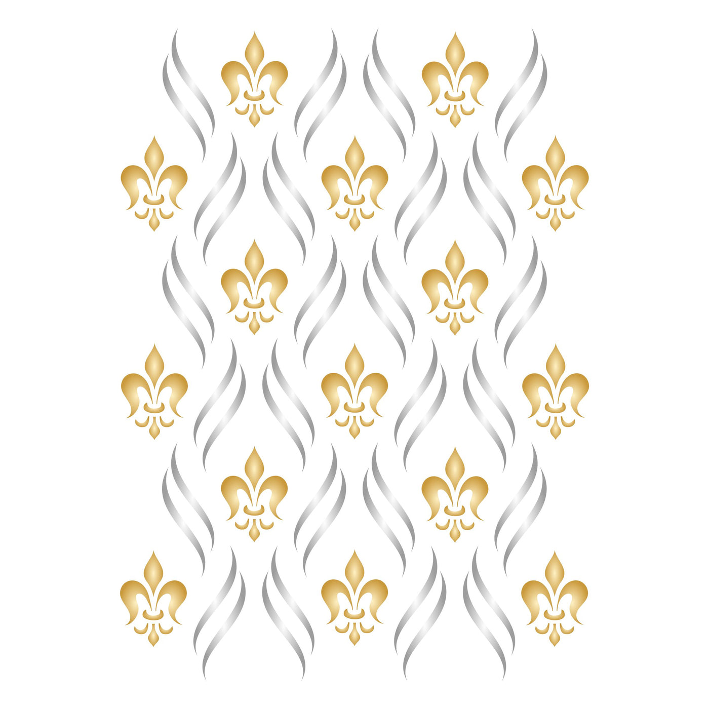 Fleur de Lis Layering Stencil, 4.5 x 6.5 inch - Layering use to add Texture and Design