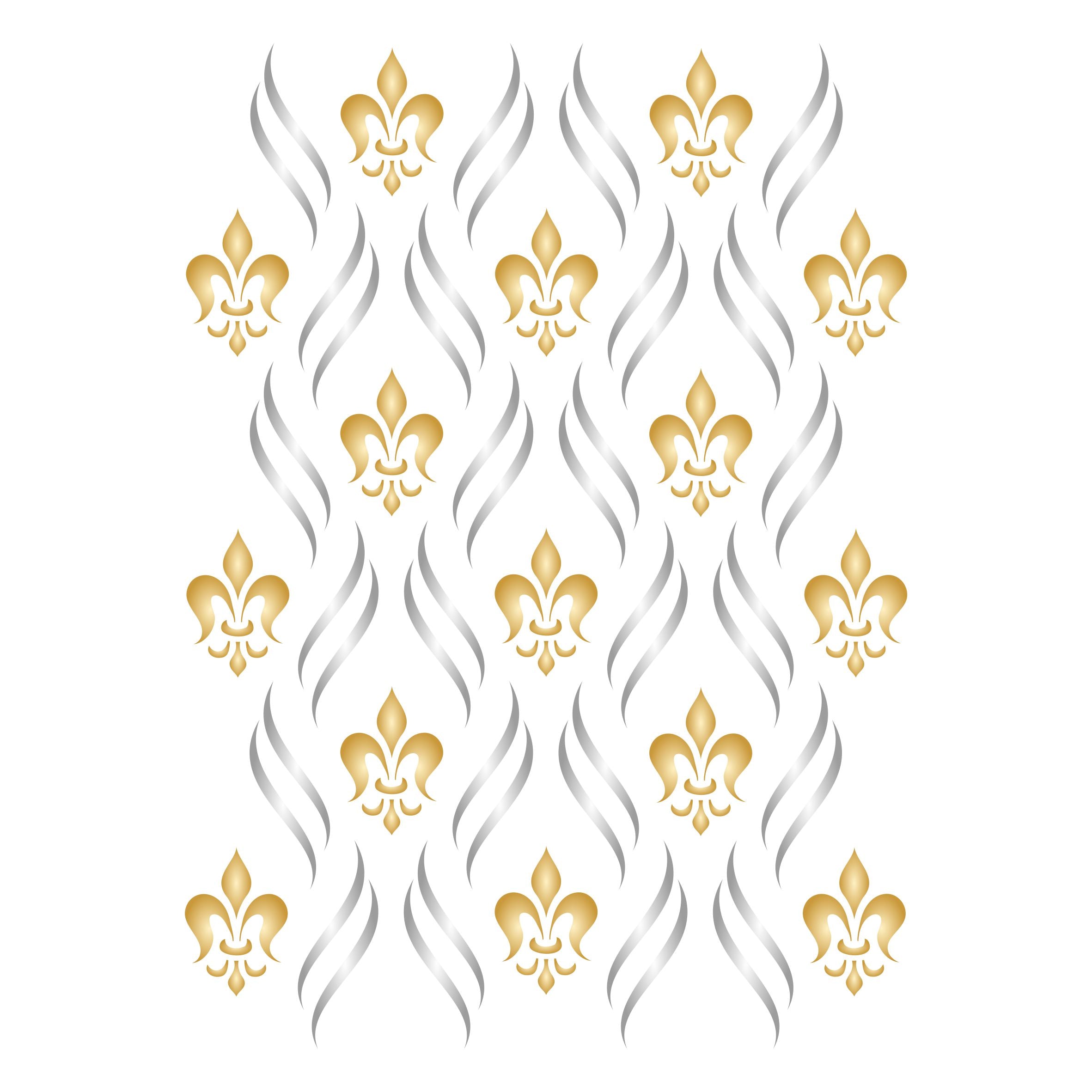 Fleur de Lis Layering Stencil, 4.5 x 6.5 inch - Layering use to add Texture and Design