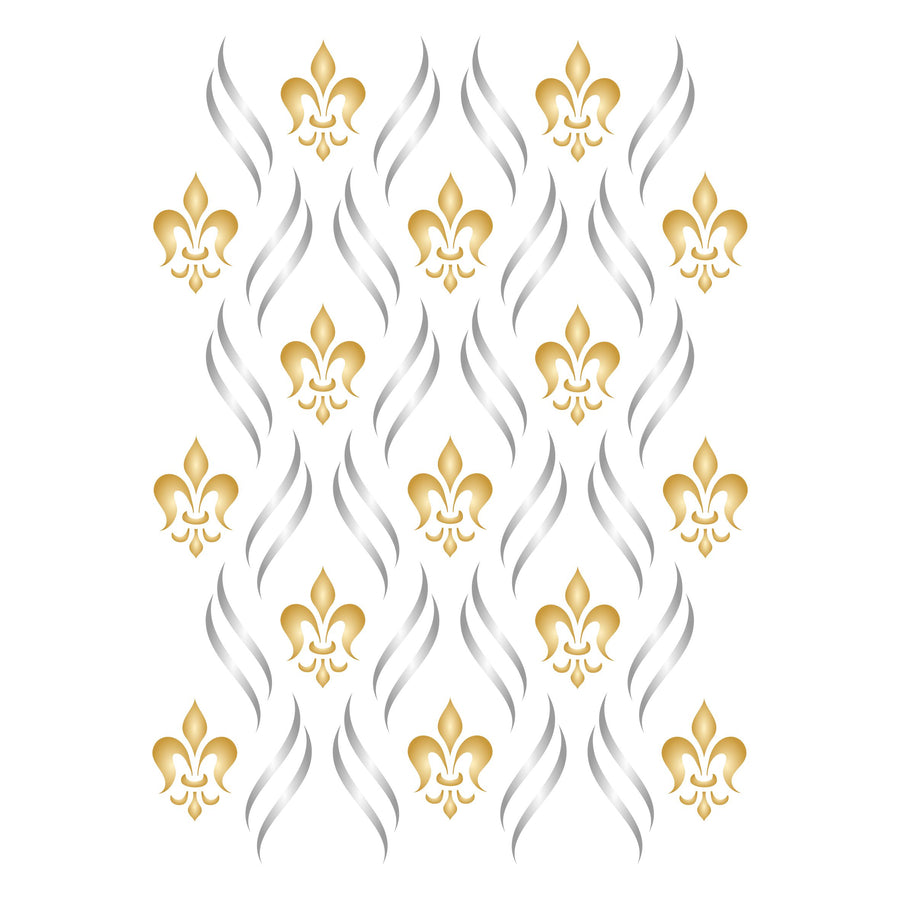 Fleur de Lis Layering Stencil, 4.5 x 6.5 inch - Layering use to add Texture and Design