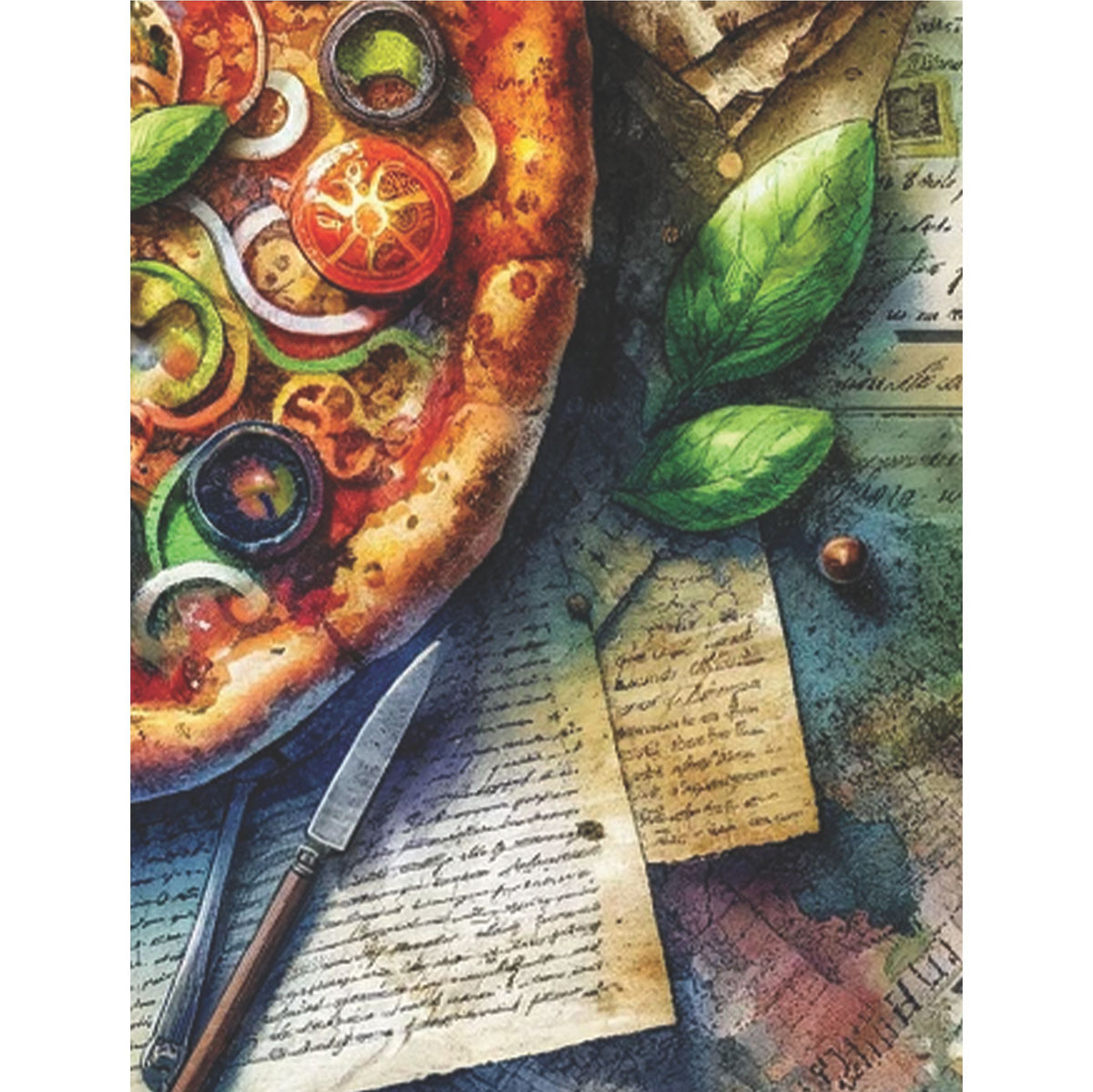Pizza Rice Paper, 20.32 x 26.67 cm - for Decoupage Scrapbooking Cards Crafts