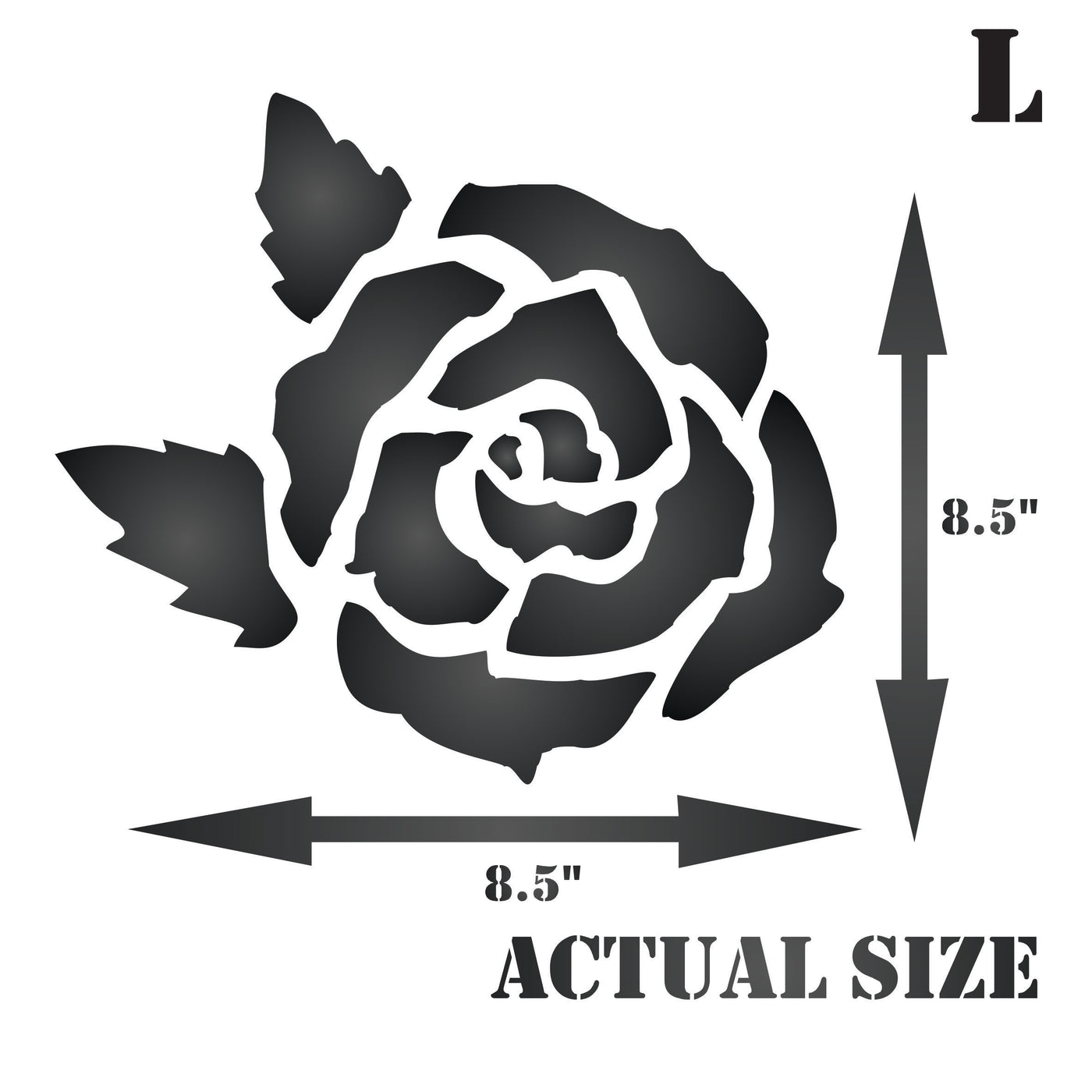 Rose Stencil - Classic Large Flower Floral