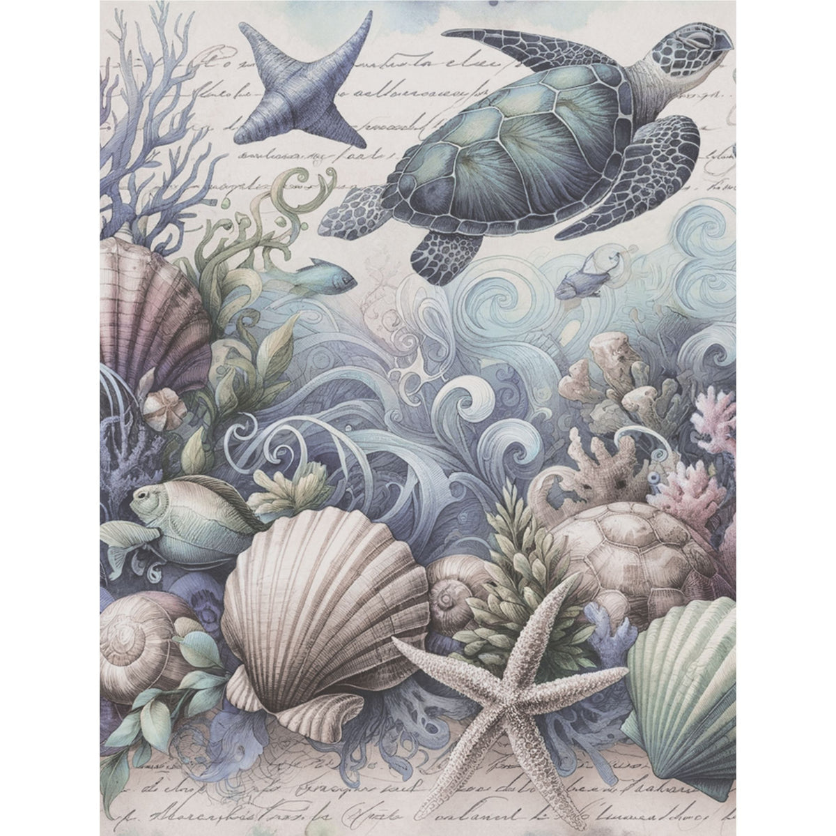 Underwater Rice Paper, 20.32 x 26.67 cm - for Decoupage Scrapbooking Cards Crafts