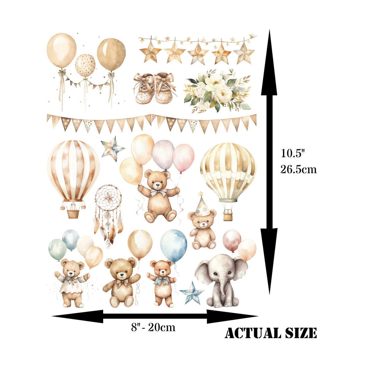 Nursery Decoupage Rice Paper, 20.32 x 26.67 cm - for Decoupage Scrapbooking Craft