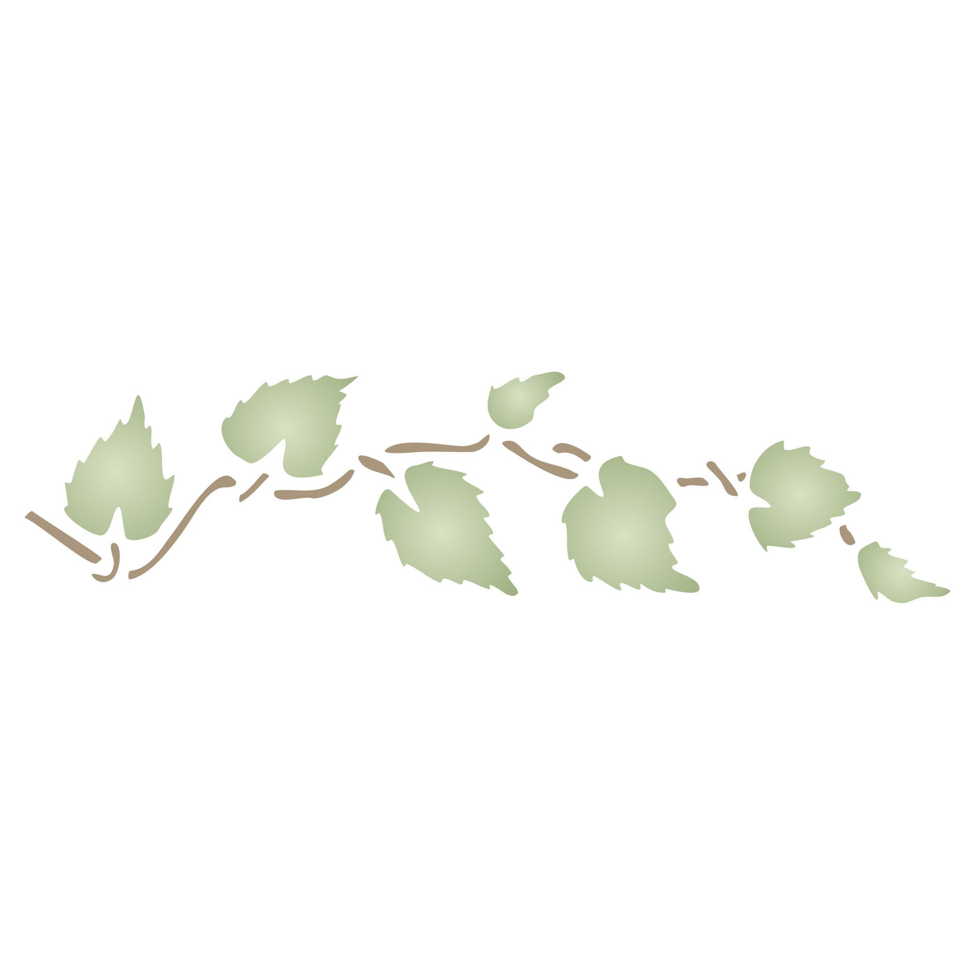 Leaves Stencil, 6.5 x 1.5 inch - Leaf Border Art Decor