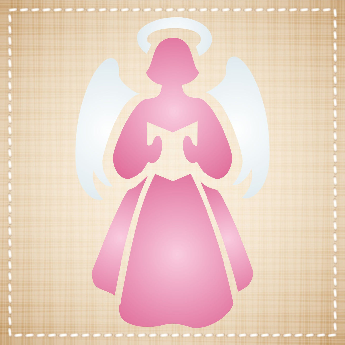 Christmas Angel Stencil, 3.25 x 5 inch - Scrapbooking Decor & Card