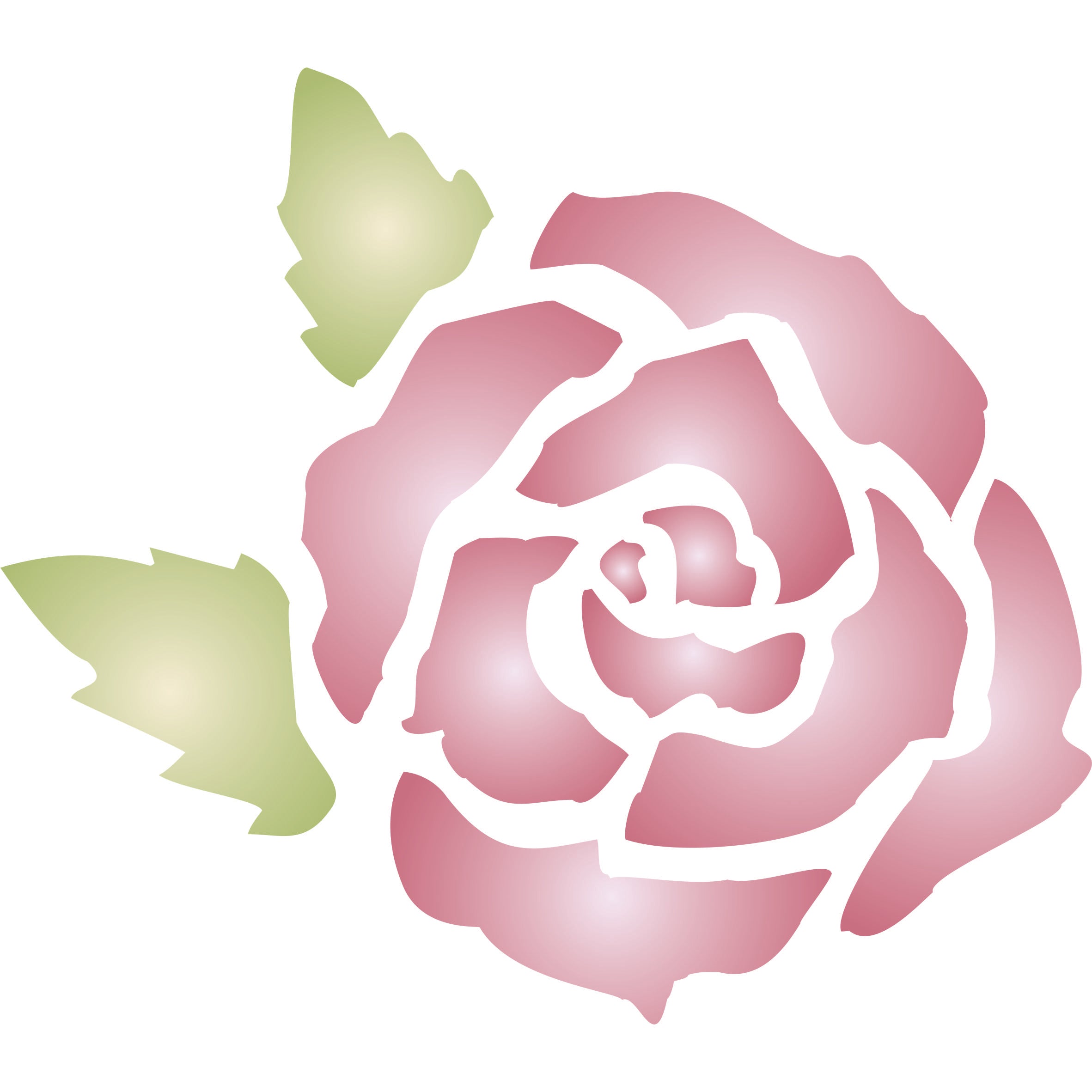 Rose Stencil - Classic Large Flower Floral