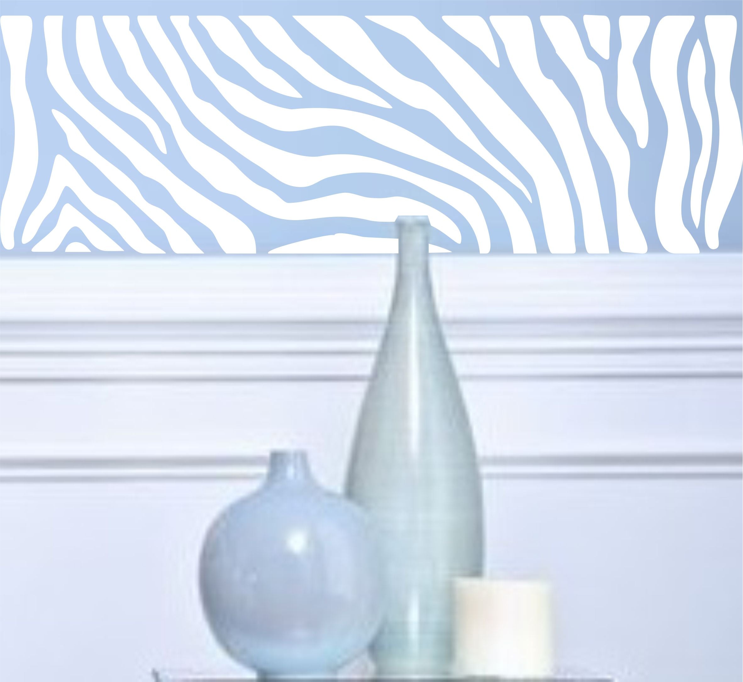 Zebra Stripe Stencil - Animal Skin Pattern Border