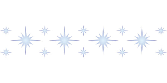 Star Celestial Border Stencil, 30.48 x 11.43 cm - Celestial Large Stars Design